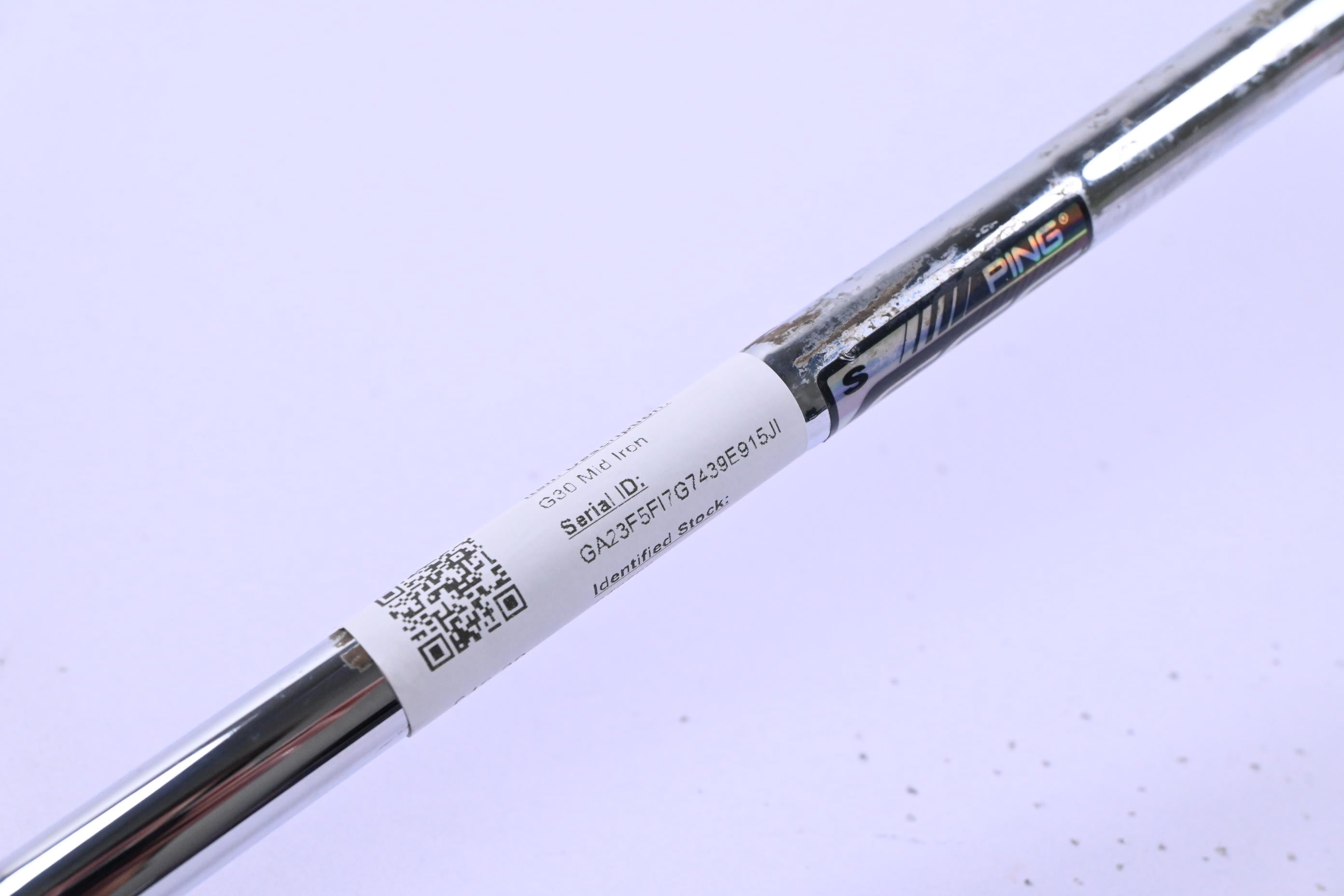 Ping G30 #7 Iron / White Dot / Stiff Flex Ping CFS Distance Shaft