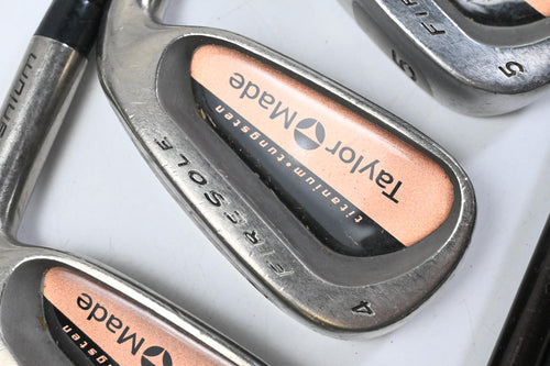 Taylormade Firesole Irons / 3-PW+SW / Stiff Flex Taylormade Bubble 90 Shafts