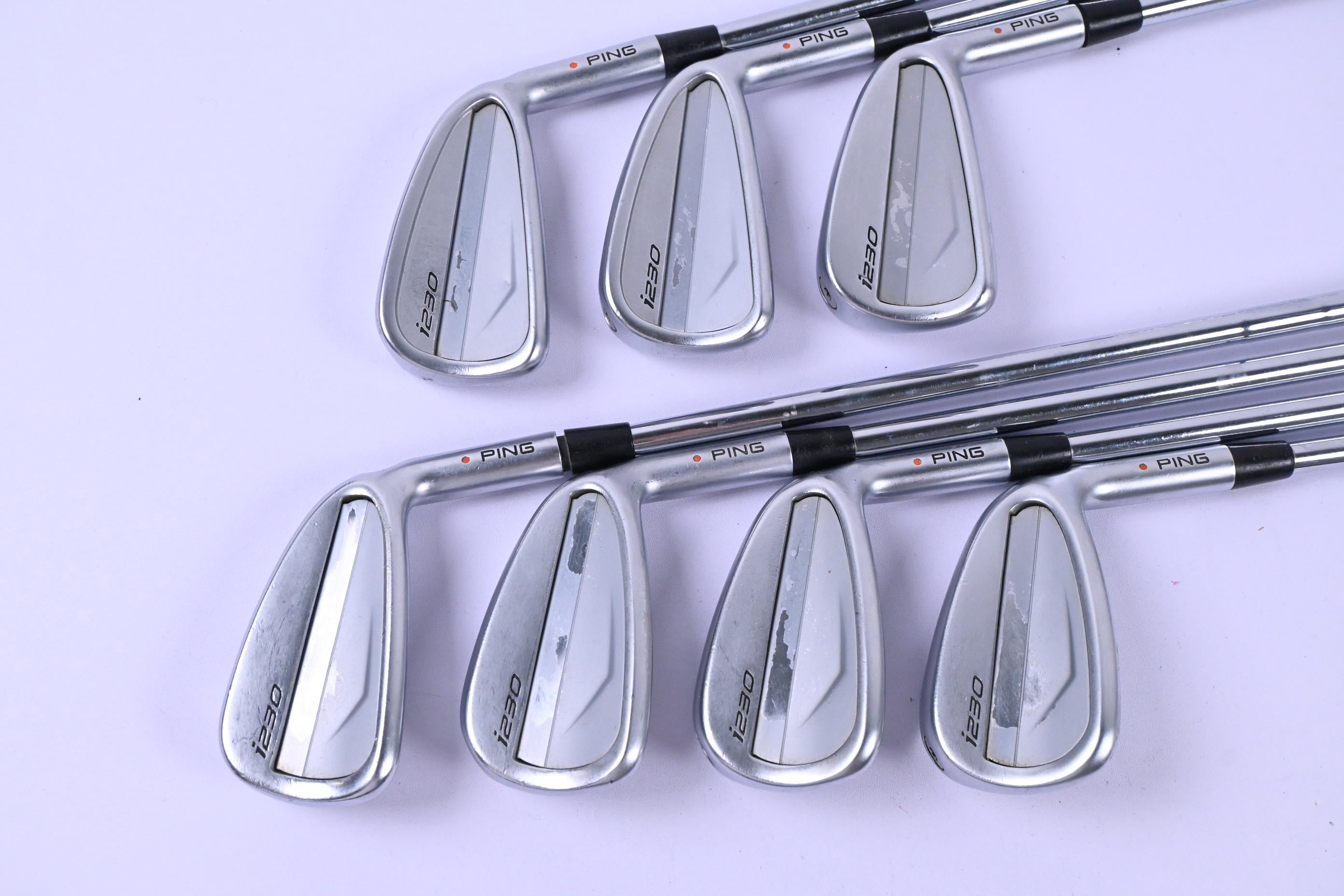 Ping i230 Irons / 4-PW / Orange Dot / Stiff Flex N.S.Pro Modus 3 Tour 105 Shafts