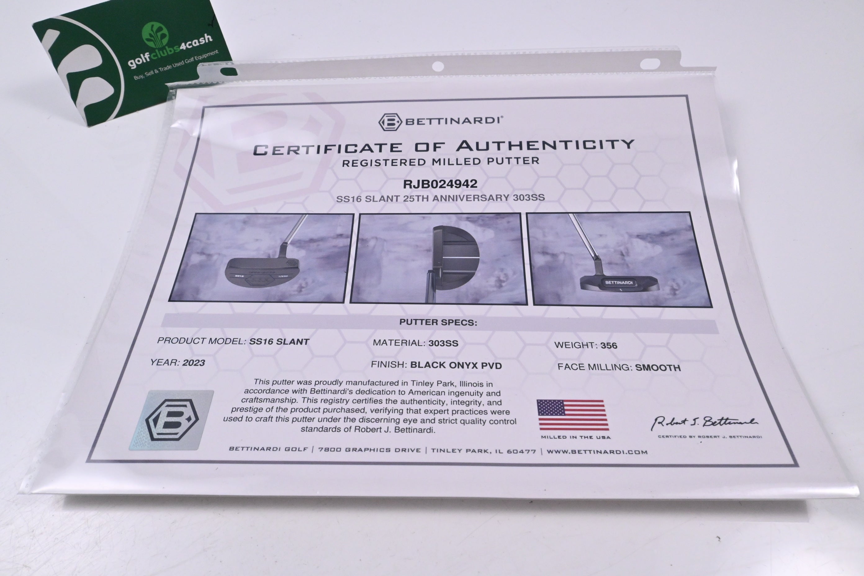 Bettinardi SS16 Slant 25th Anniversary Limited Edition Putter / 35 Inch