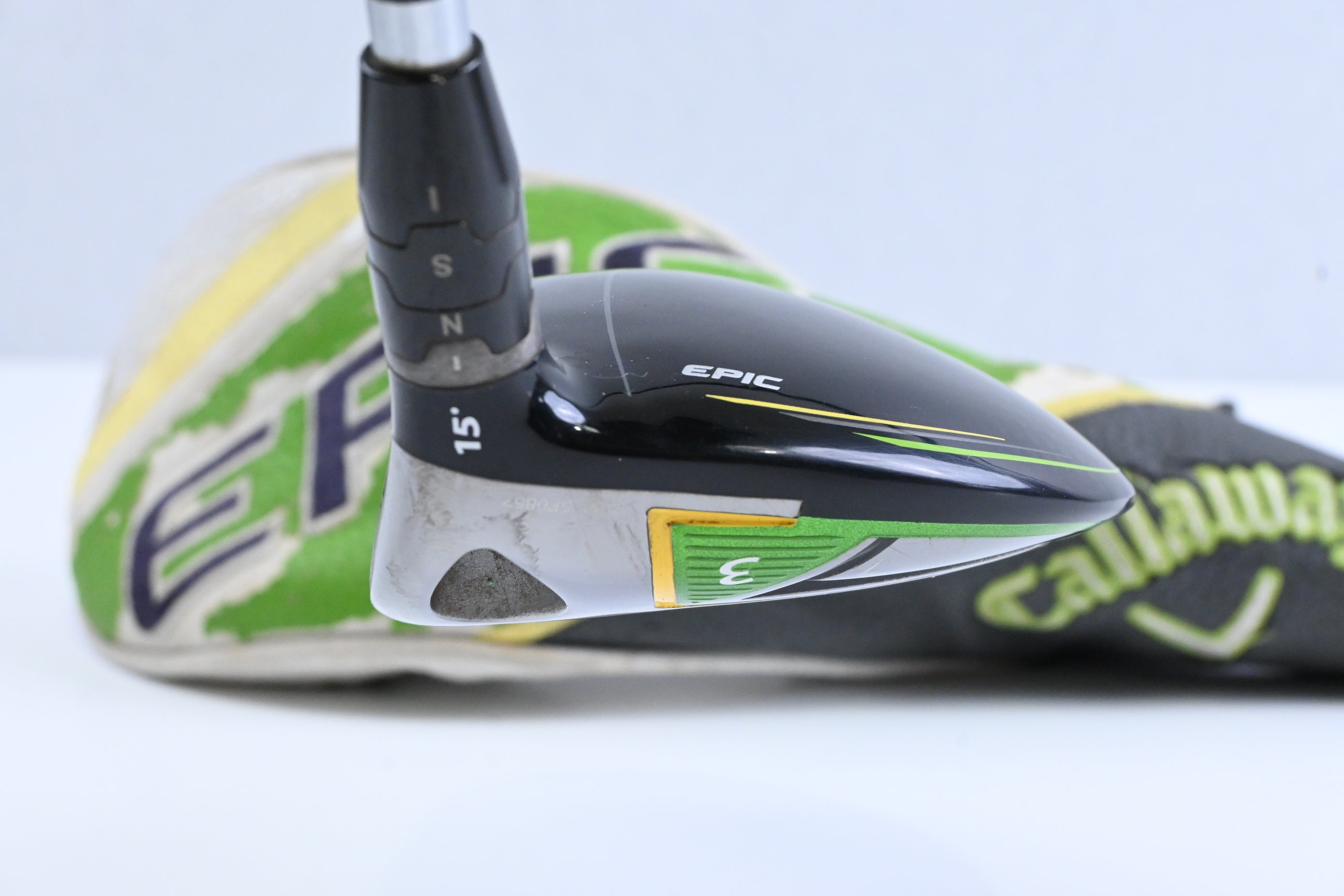 Callaway Epic Flash #3 Wood / 15 Degree / Stiff Flex Evenflow Green 65 Shaft