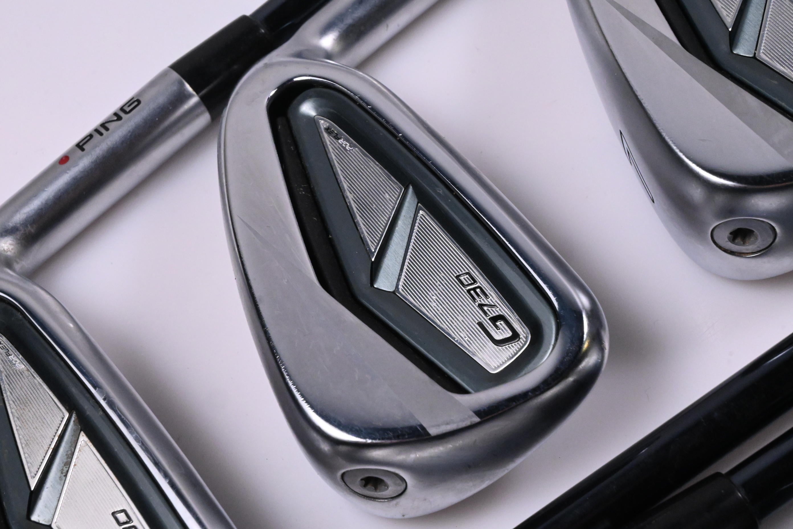 Ping G730 Irons / 5-PW+GW+50°+56° / Red Dot / Senior Flex UST Recoil Dart 65