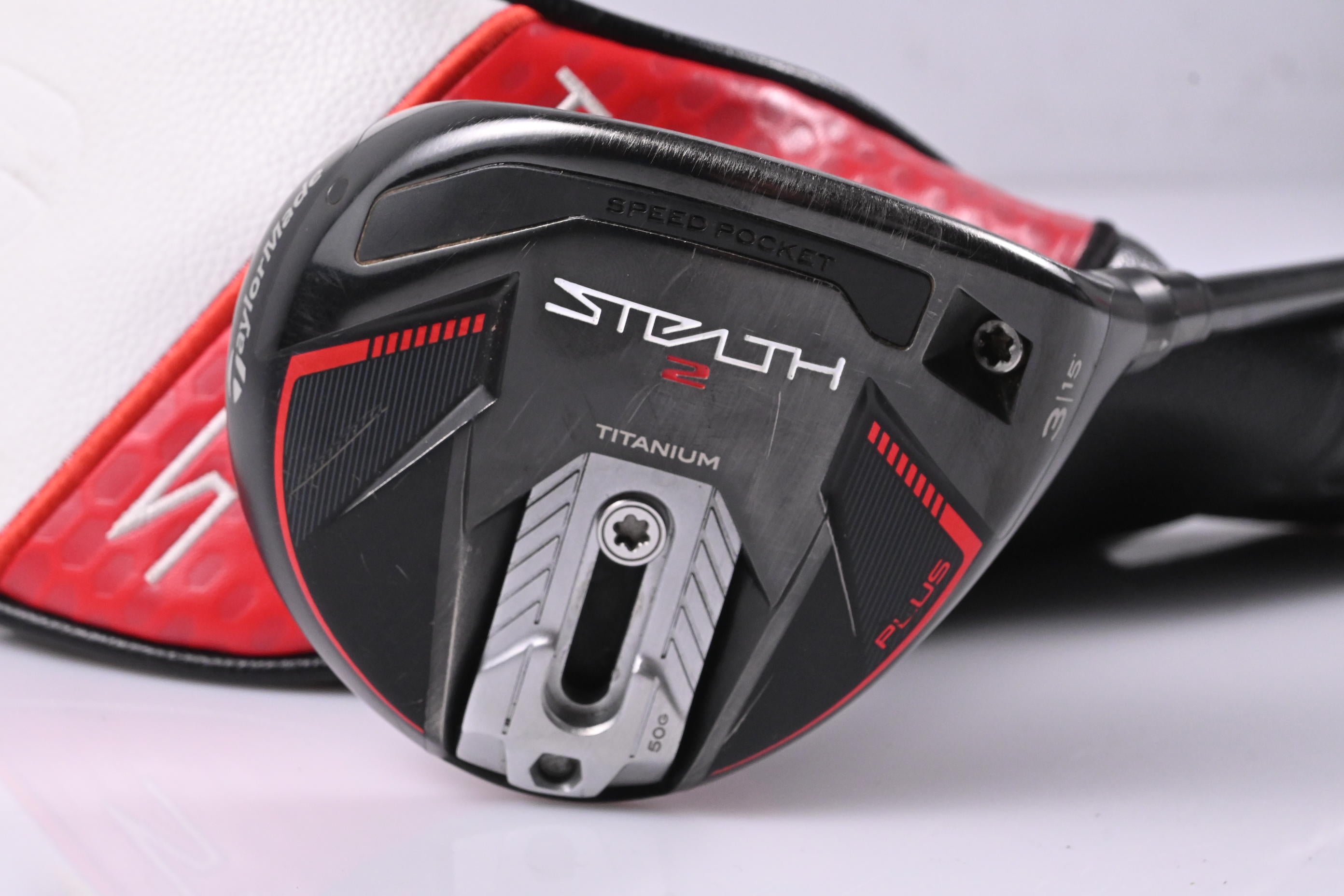 Taylormade Stealth 2 Plus #3 Wood / 15 Degree / Stiff Flex HZRDUS Smoke Red RDX