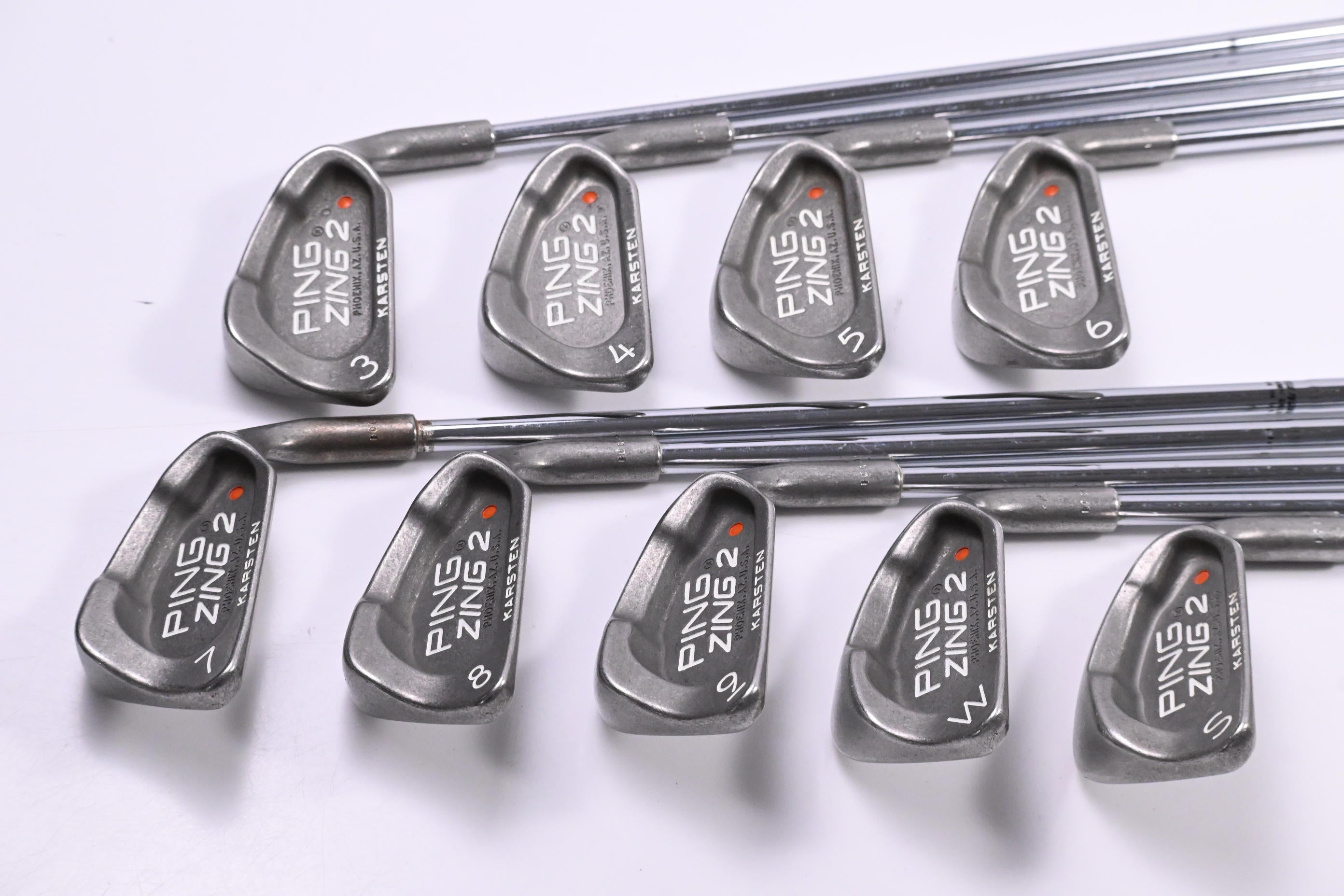 Ping Zing 2 Irons / 3-PW+GW / Orange Dot / Regular Flex Ping Karsten Shafts