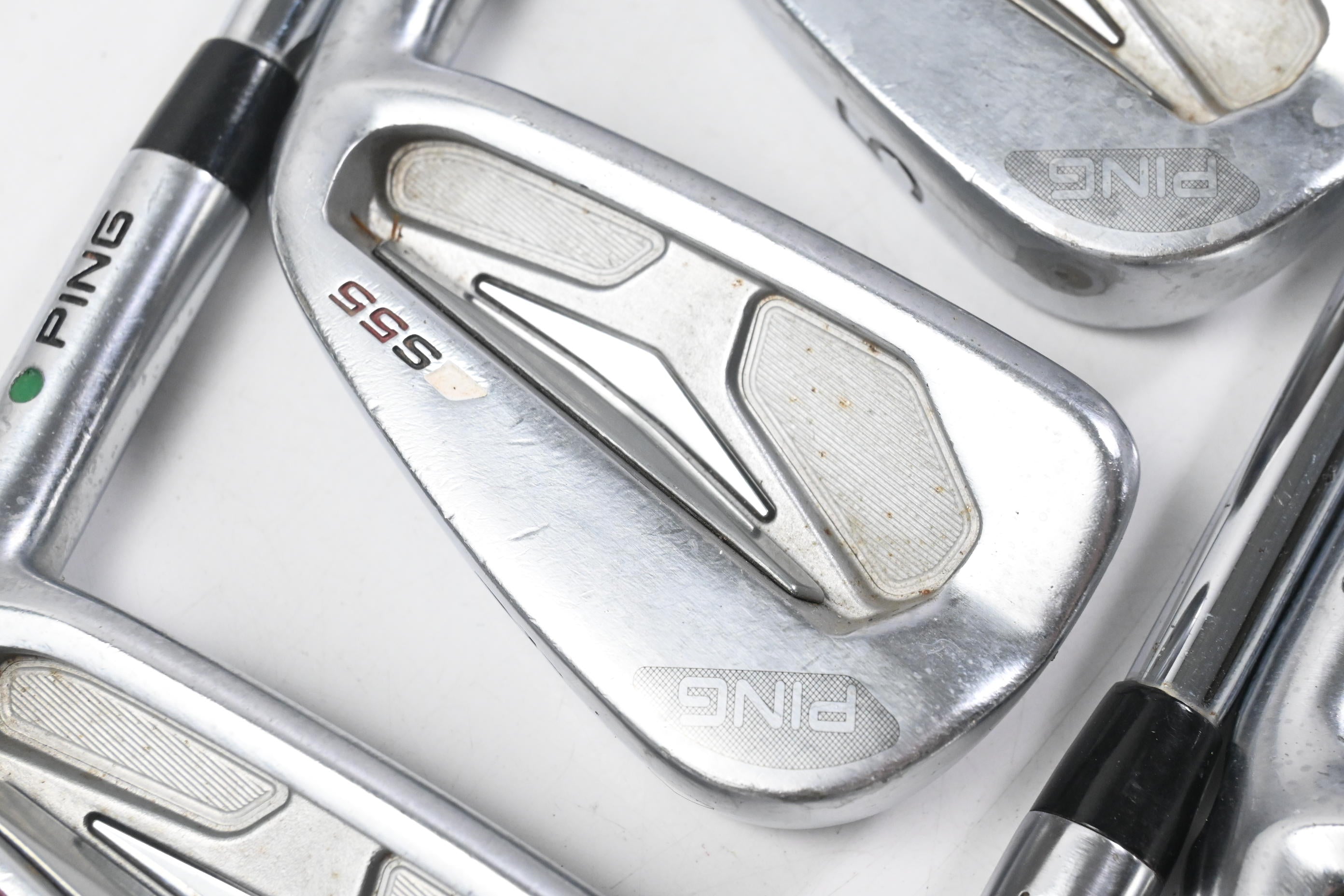 Ping S55 Irons / 3-PW / Green Dot / Stiff Flex Dynamic Gold S300 Shafts