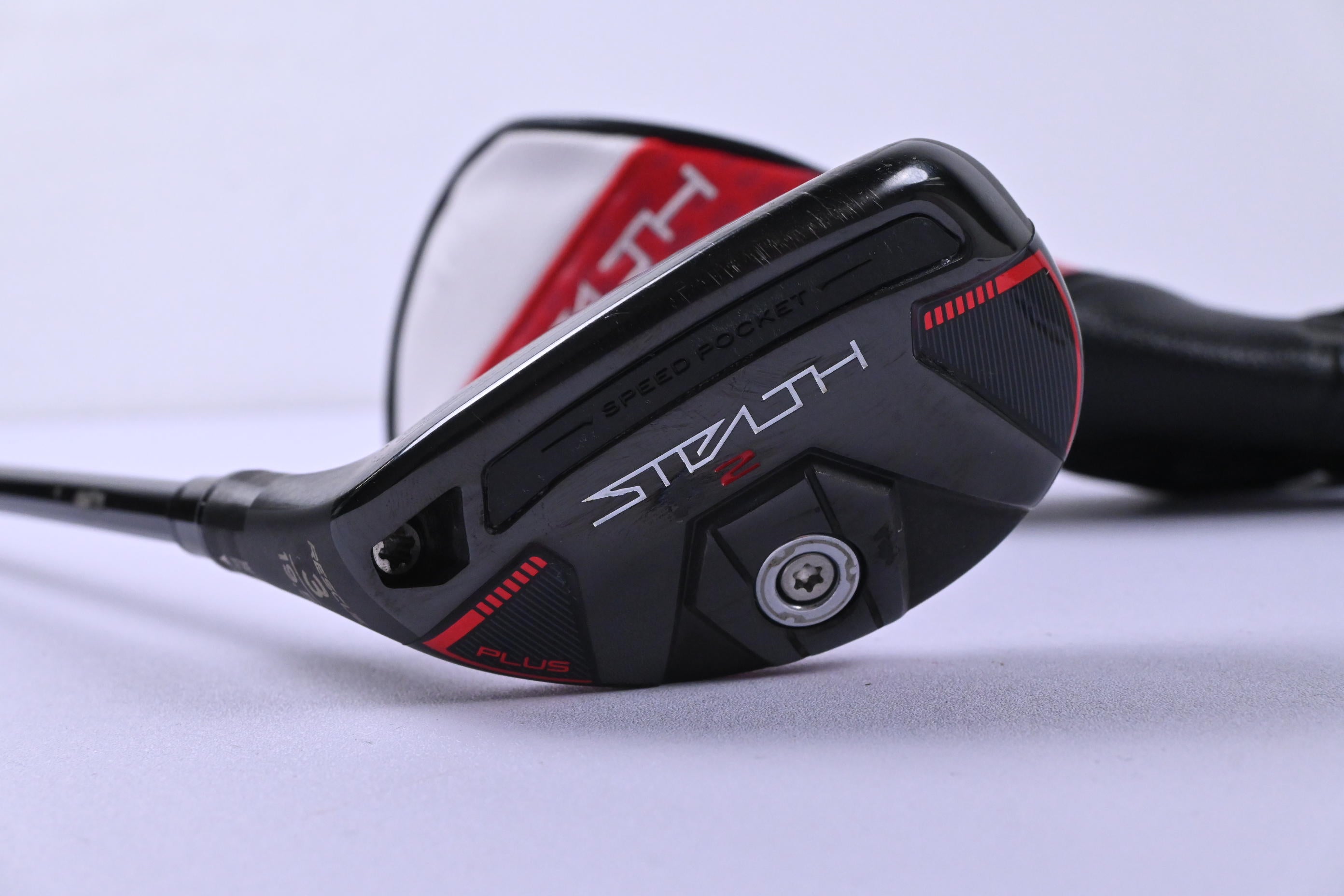 Left Hand Taylormade Stealth 2 Plus #3 Hybrid / 19.5 Degree / Stiff Flex Red 85