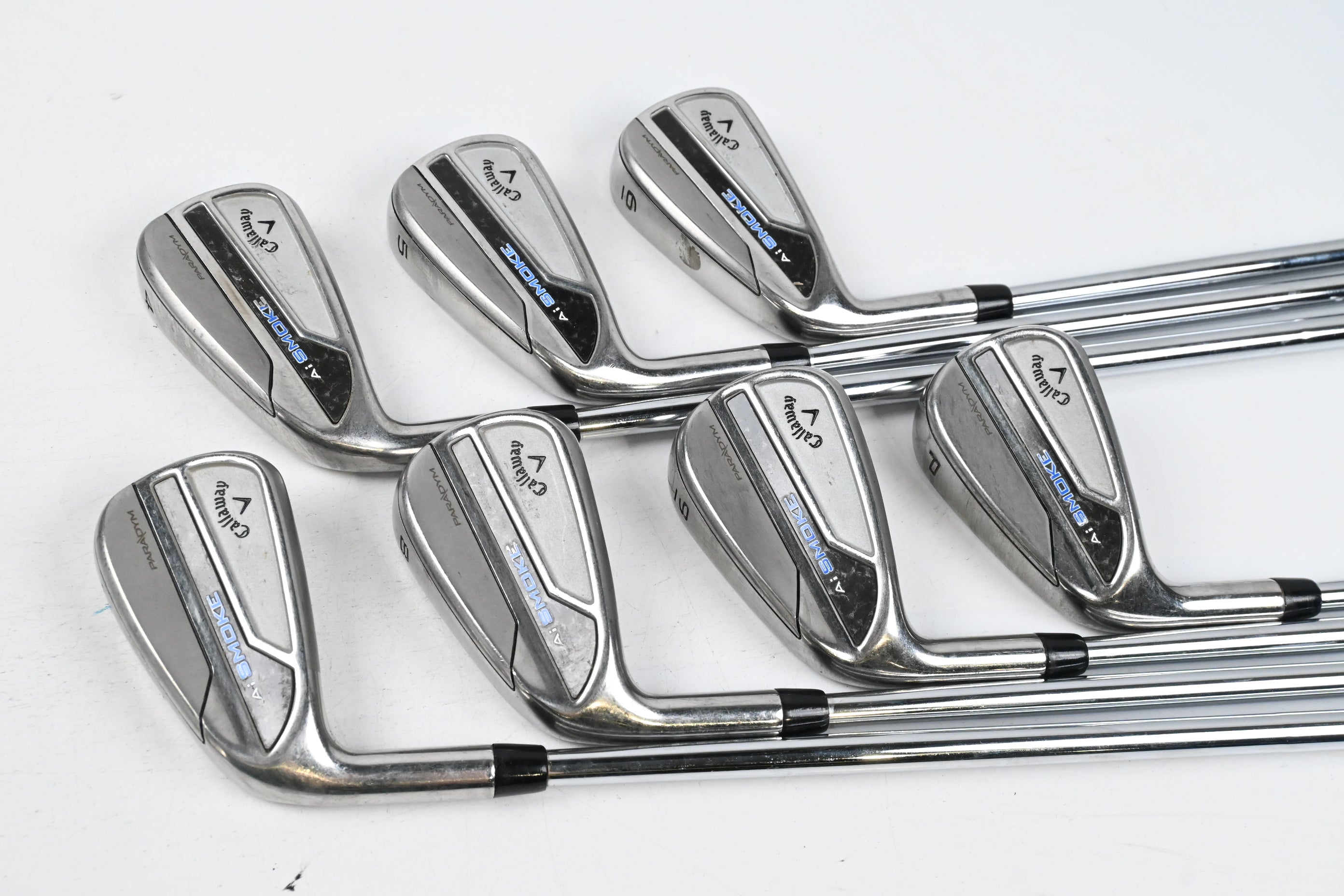 Left Hand Callaway Paradym Ai Smoke Irons / 4-PW / Stiff Flex Dynamic Gold 105