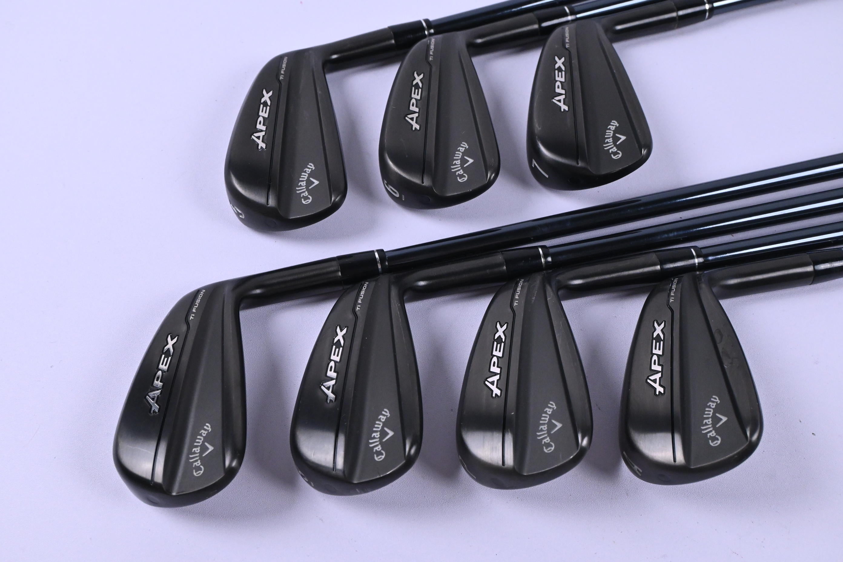 Callaway Apex Ti Fusion Irons / 5-PW+GW / Stiff Flex UST HX Recoil Dart 80