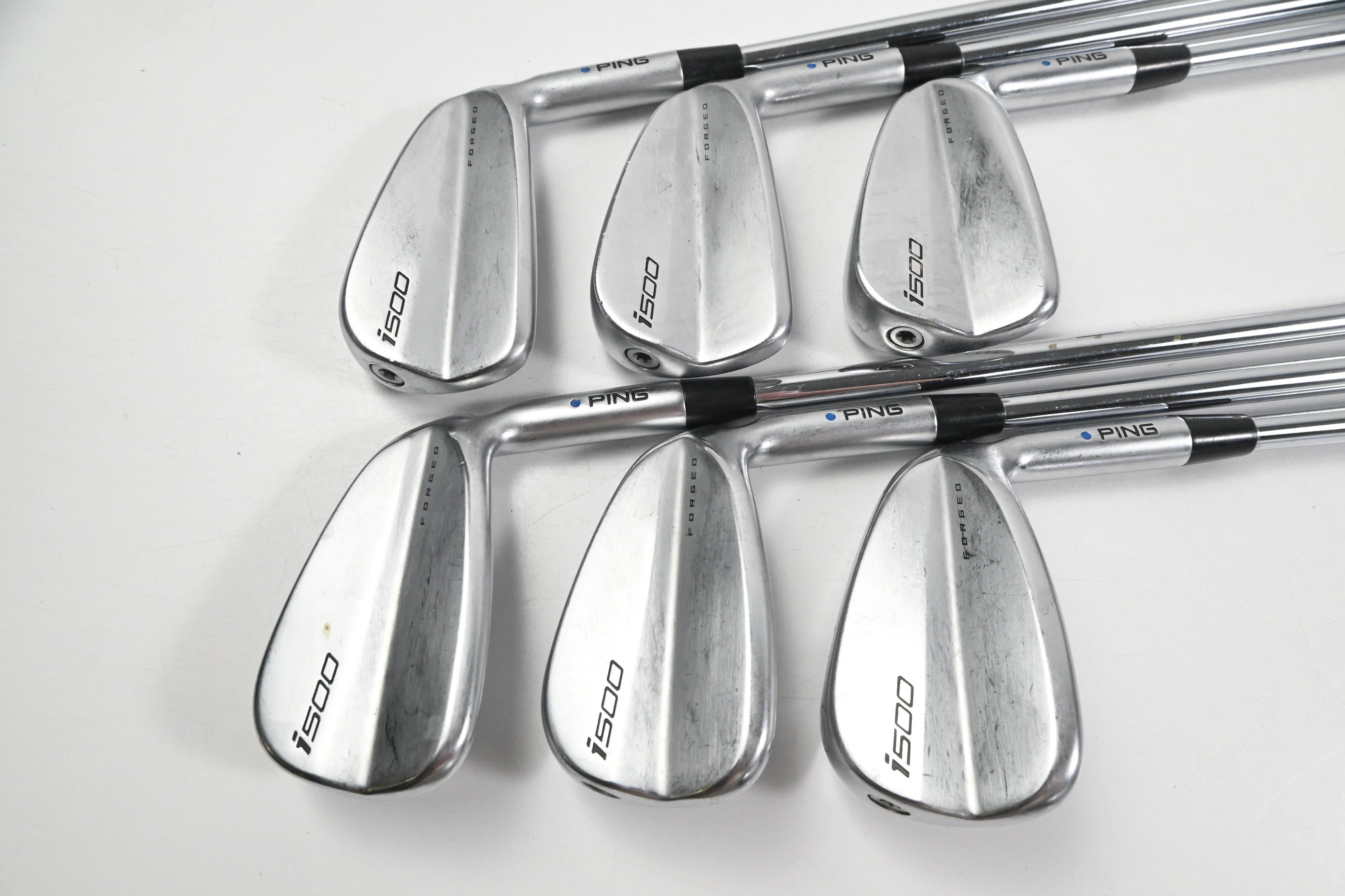 Ping i500 Irons / 5-PW / Blue Dot / Stiff Flex Dynamic Gold 120 S300 Shafts