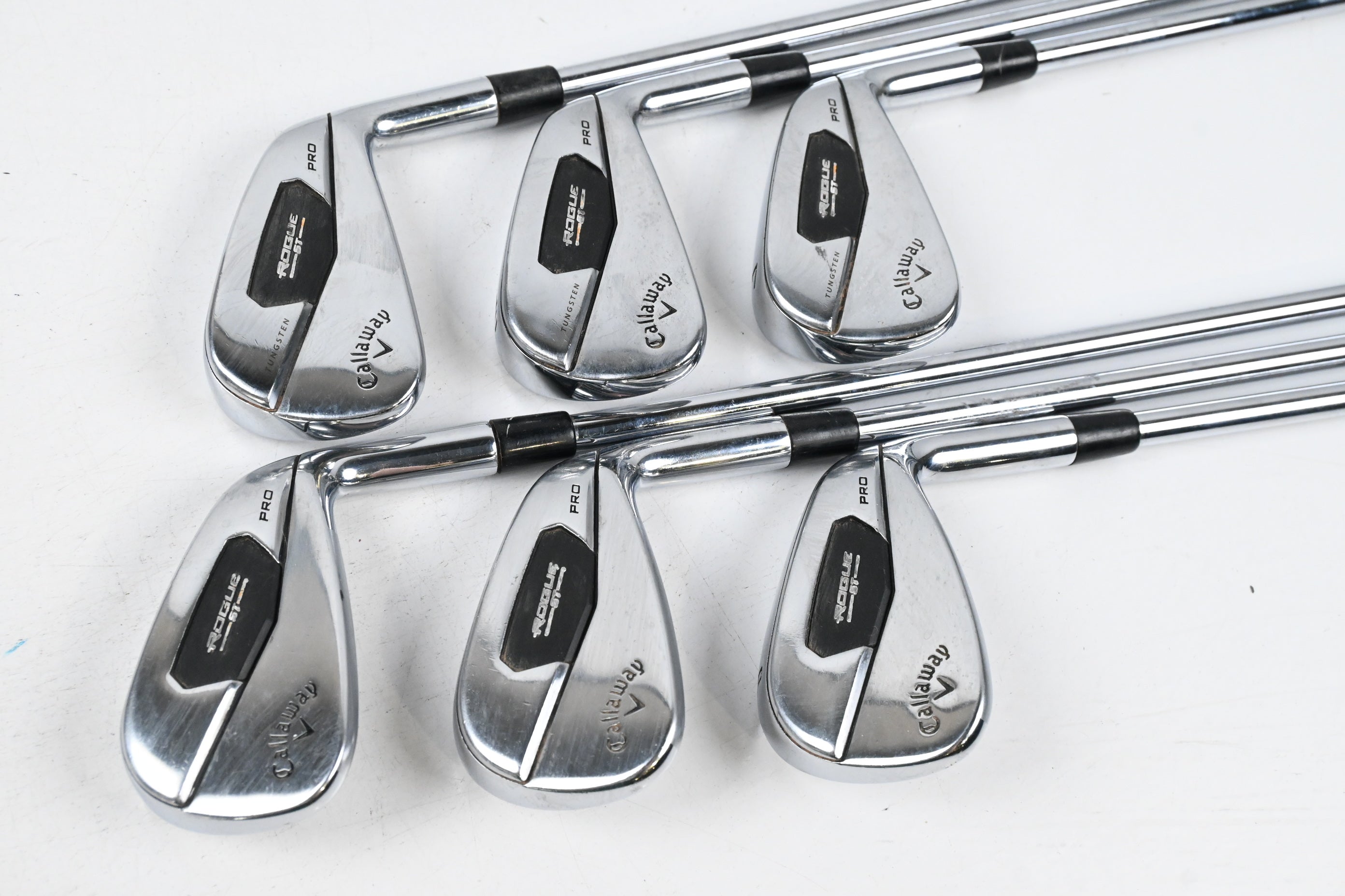 Callaway Rogue ST Pro Irons / 5-PW / Stiff Flex Project X Rifle 105 Shafts