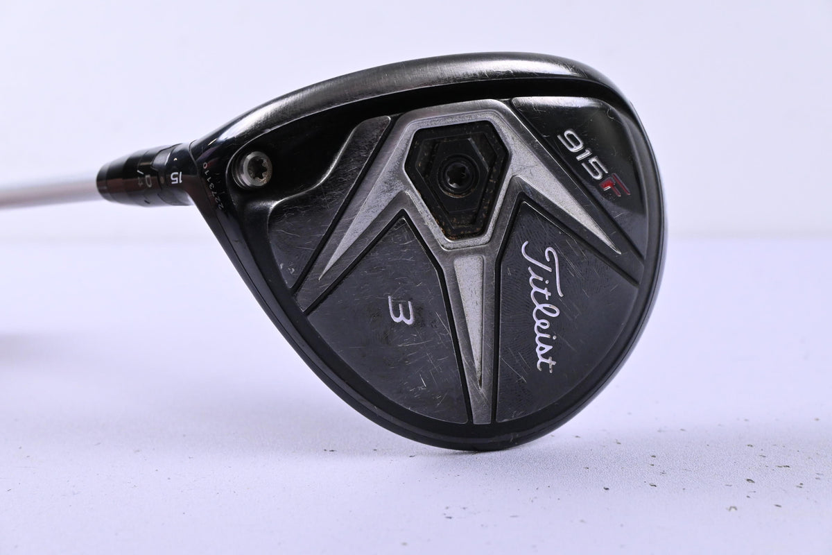 Left Hand Titleist 915 F #3 Wood / 15 Degree / Regular Flex Aldila Rogue Shaft