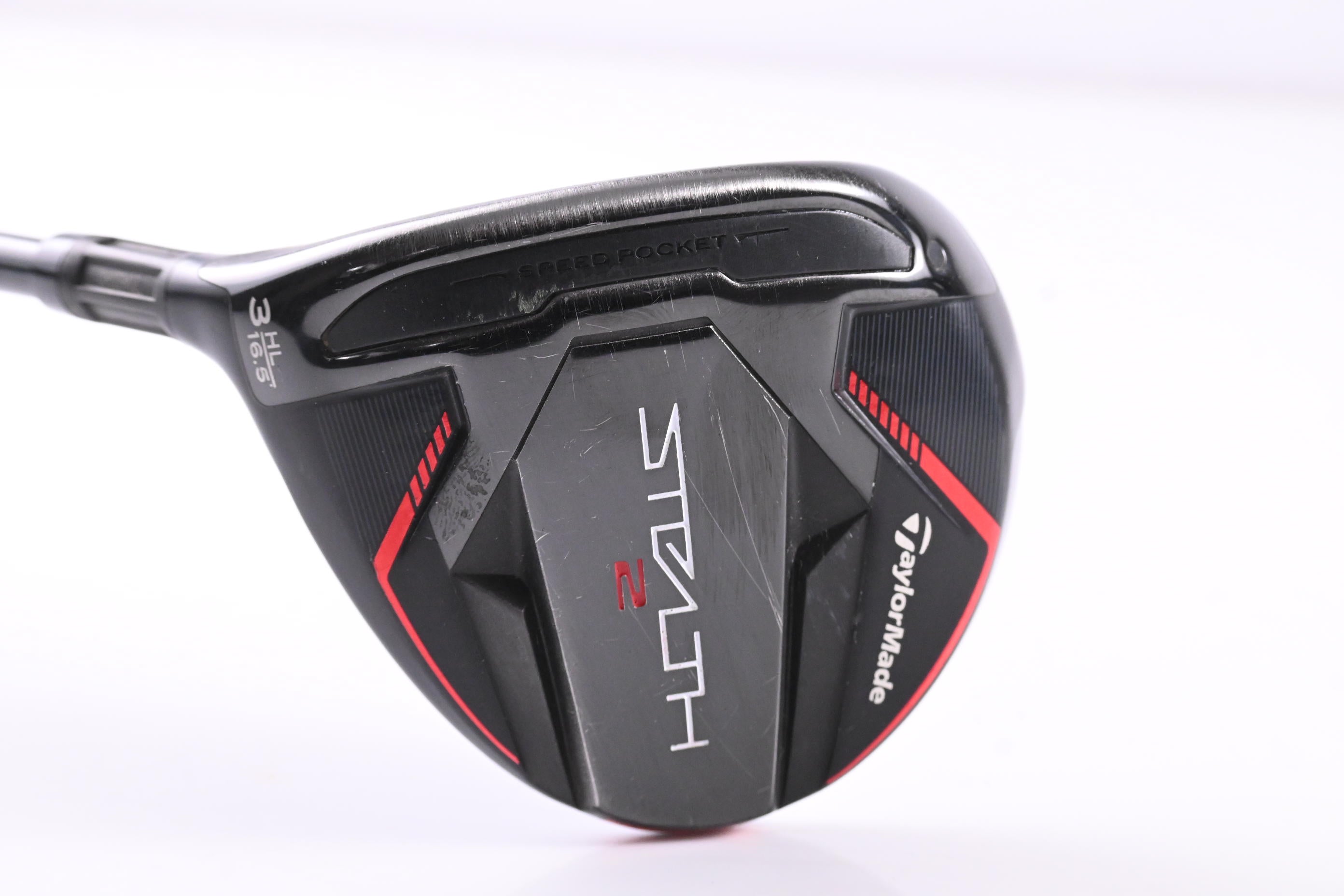 Left Hand Taylormade Stealth 2 #3 Wood / 16.5 Degree / X-Flex HZRDUS Black 70