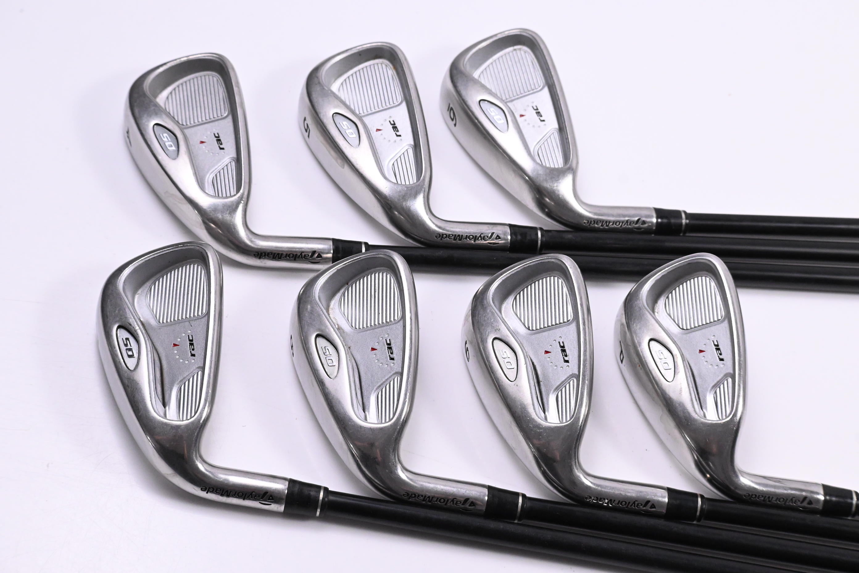 Left Hand Taylormade RAC OS Irons / 4-PW / Regular Flex Taylormade UG65 Shafts