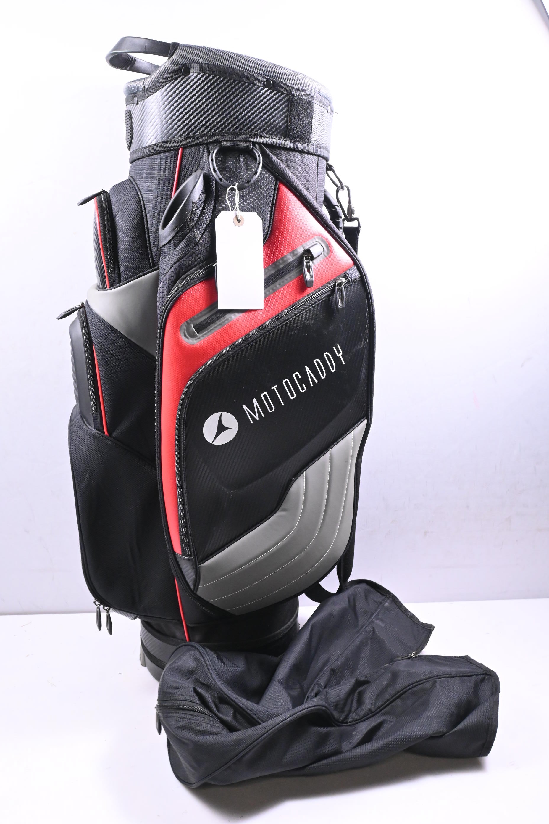 Motocaddy Pro Series Cart Bag / 14-Way Divider / Black, Grey, Red