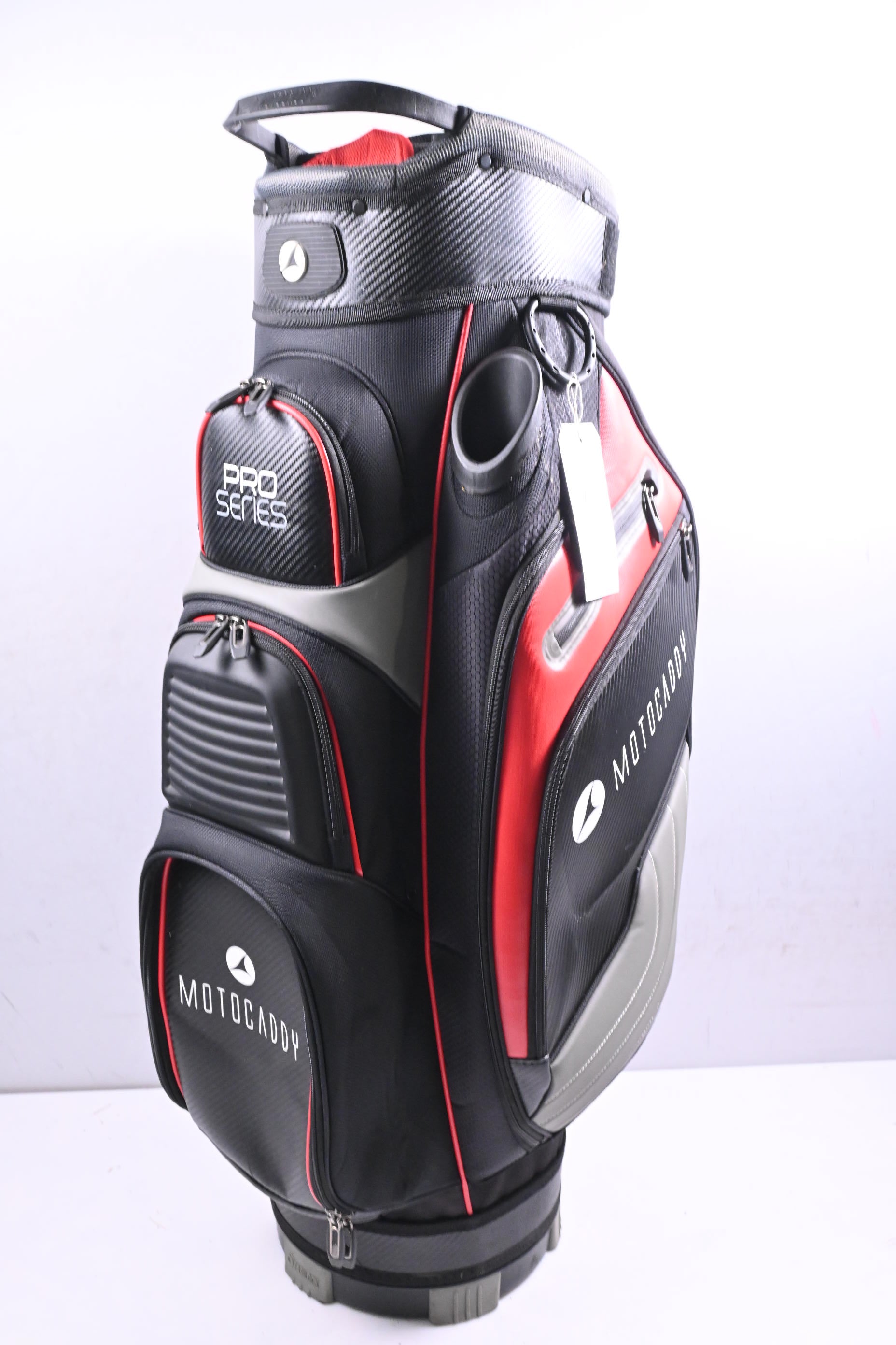Motocaddy Pro Series Cart Bag / 14-Way Divider / Black, Grey, Red