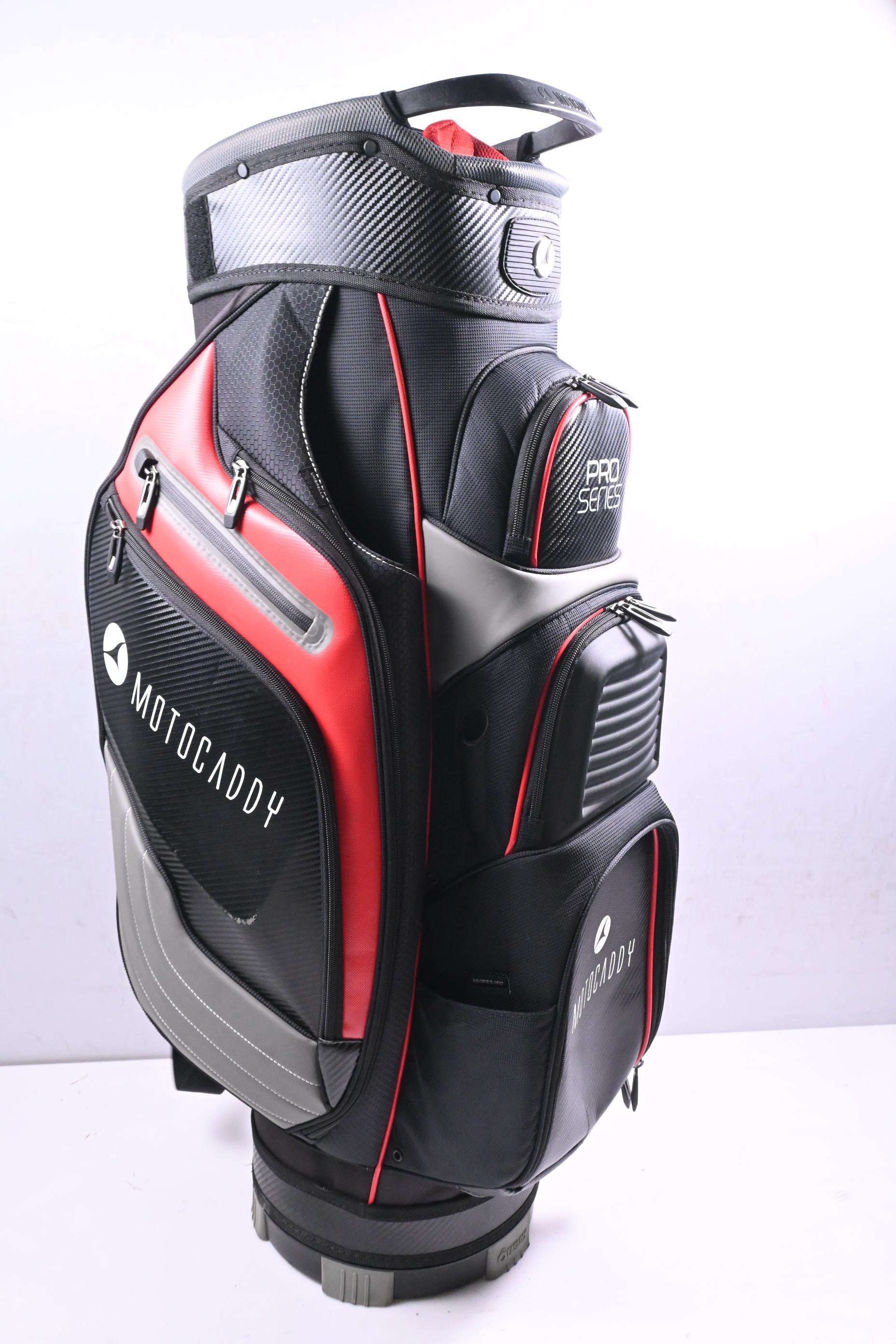 Motocaddy Pro Series Cart Bag / 14-Way Divider / Black, Grey, Red