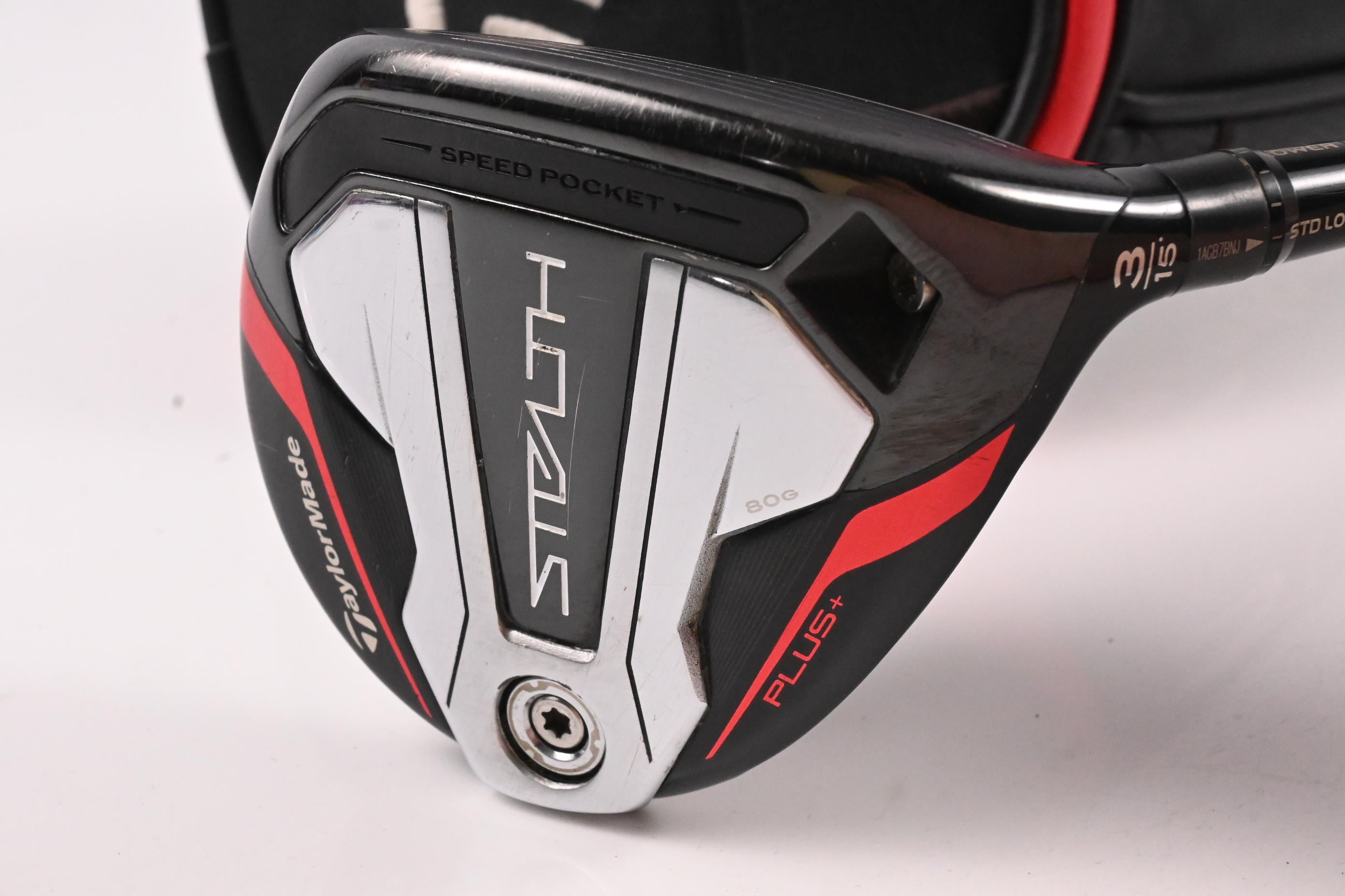 Taylormade Stealth Plus #3 Wood / 15 Degree / Stiff Flex HZRDUS RDX Smoke Red 75