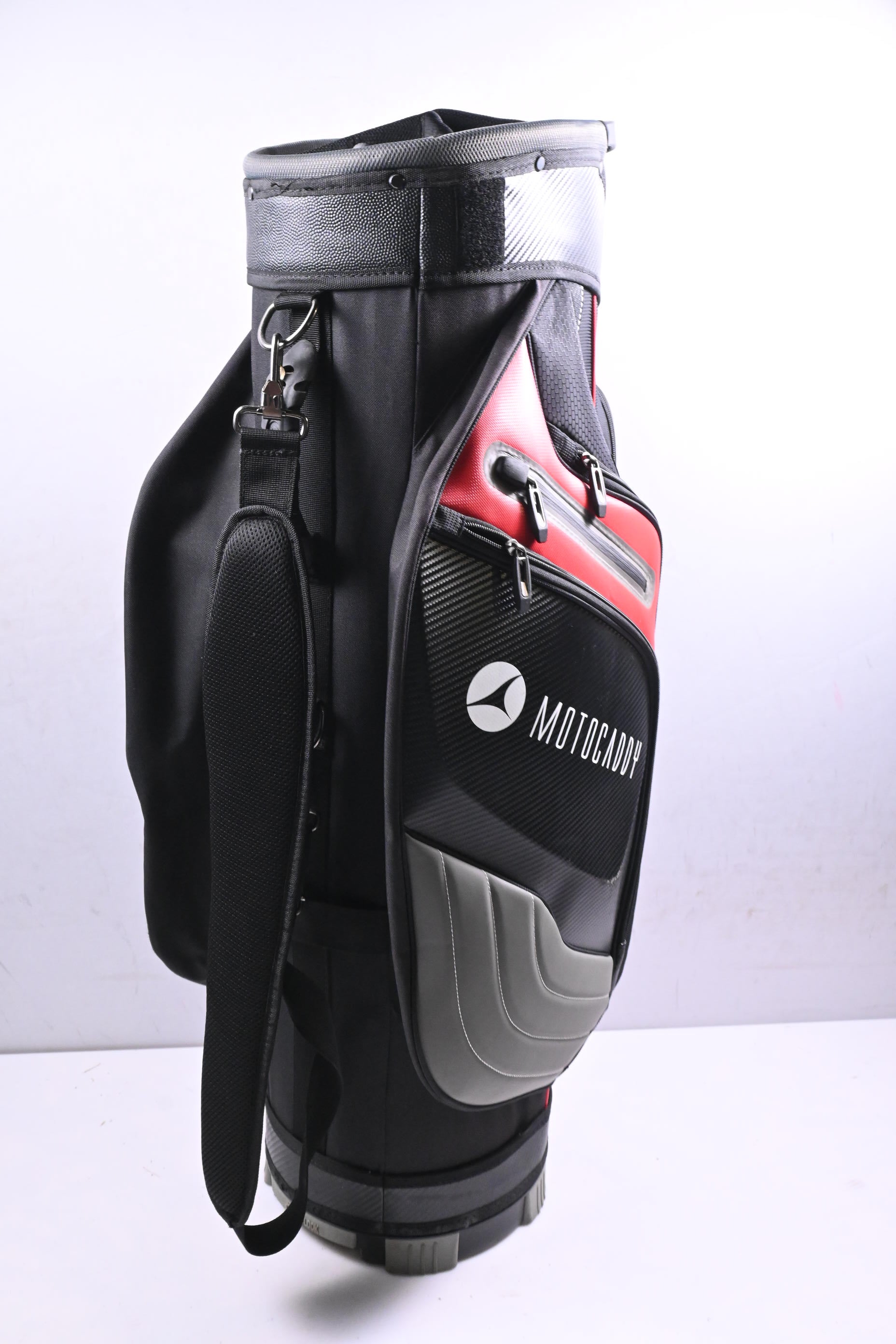 Motocaddy Pro Series Cart Bag / 14-Way Divider / Black, Grey, Red