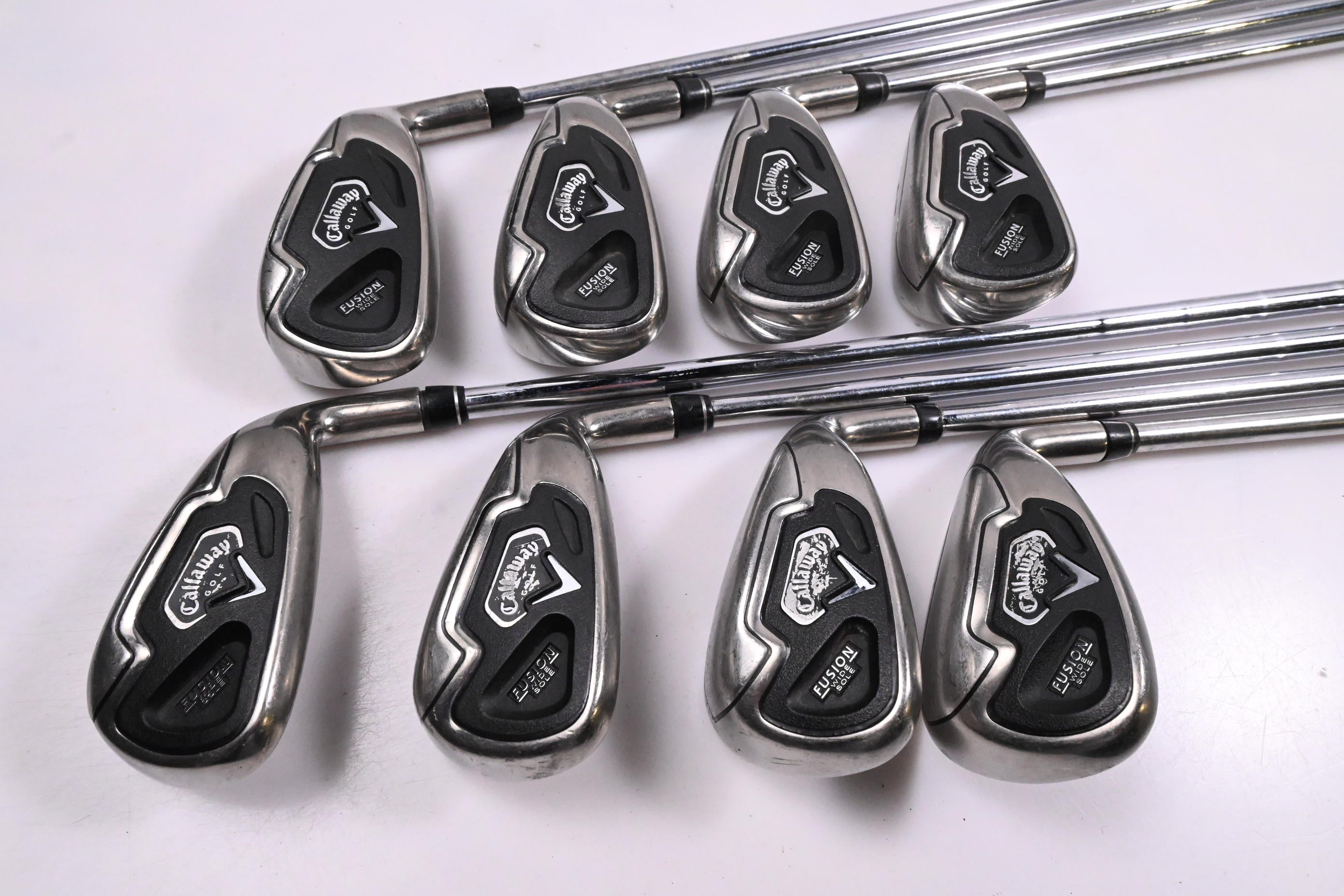 Callaway Fusion Wide Sole Irons / 4-PW+SW / UniFlex N.S.Pro 990 Shafts