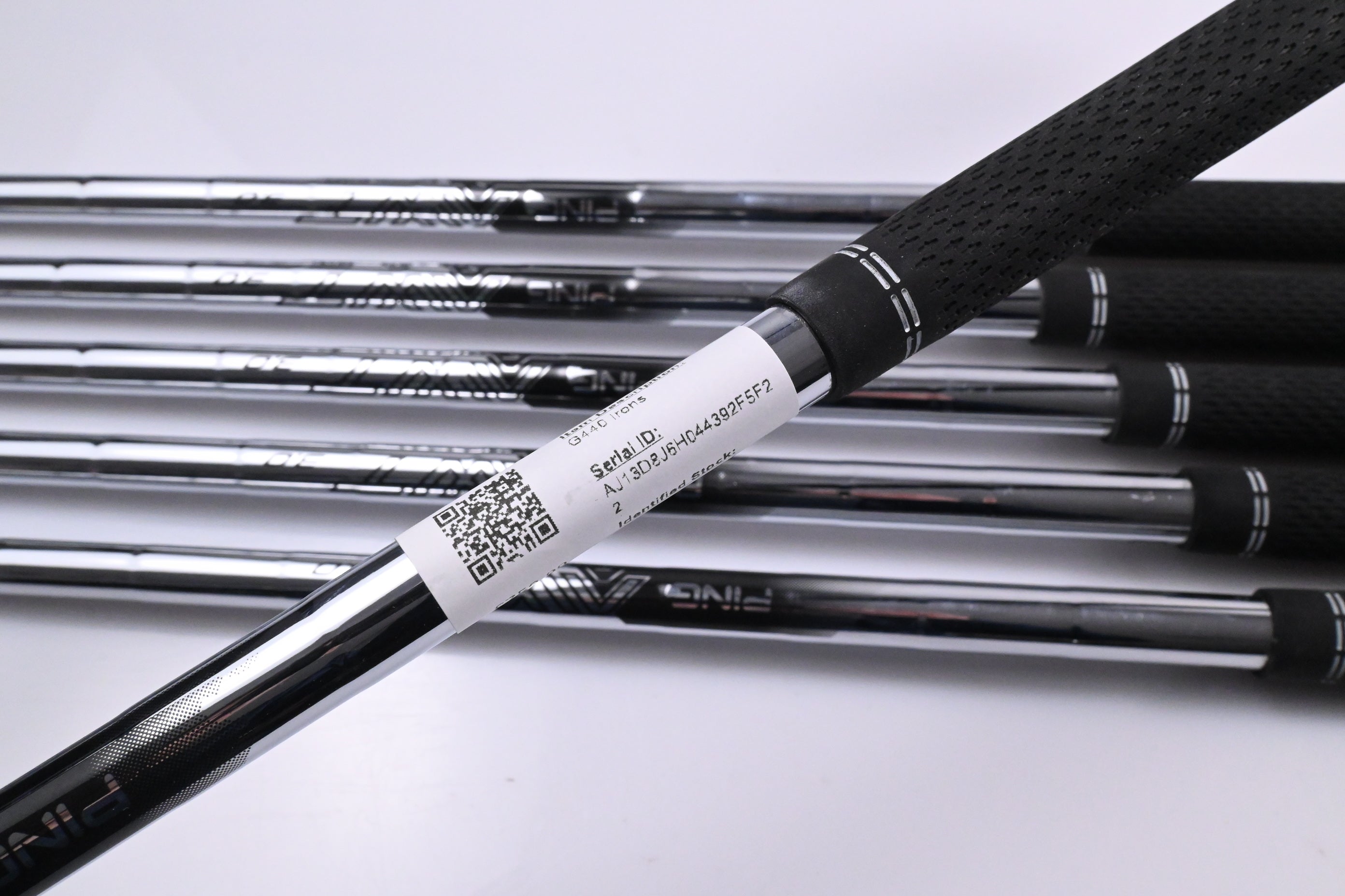 Ping G440 Irons / 6-PW+UW / Green Dot / Stiff Flex Ping AWT 3.0 Shafts