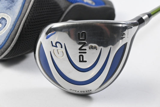 Ping G5 #3 Wood / 15 Degree / Regular Flex Aldila NV Green 75 Shaft