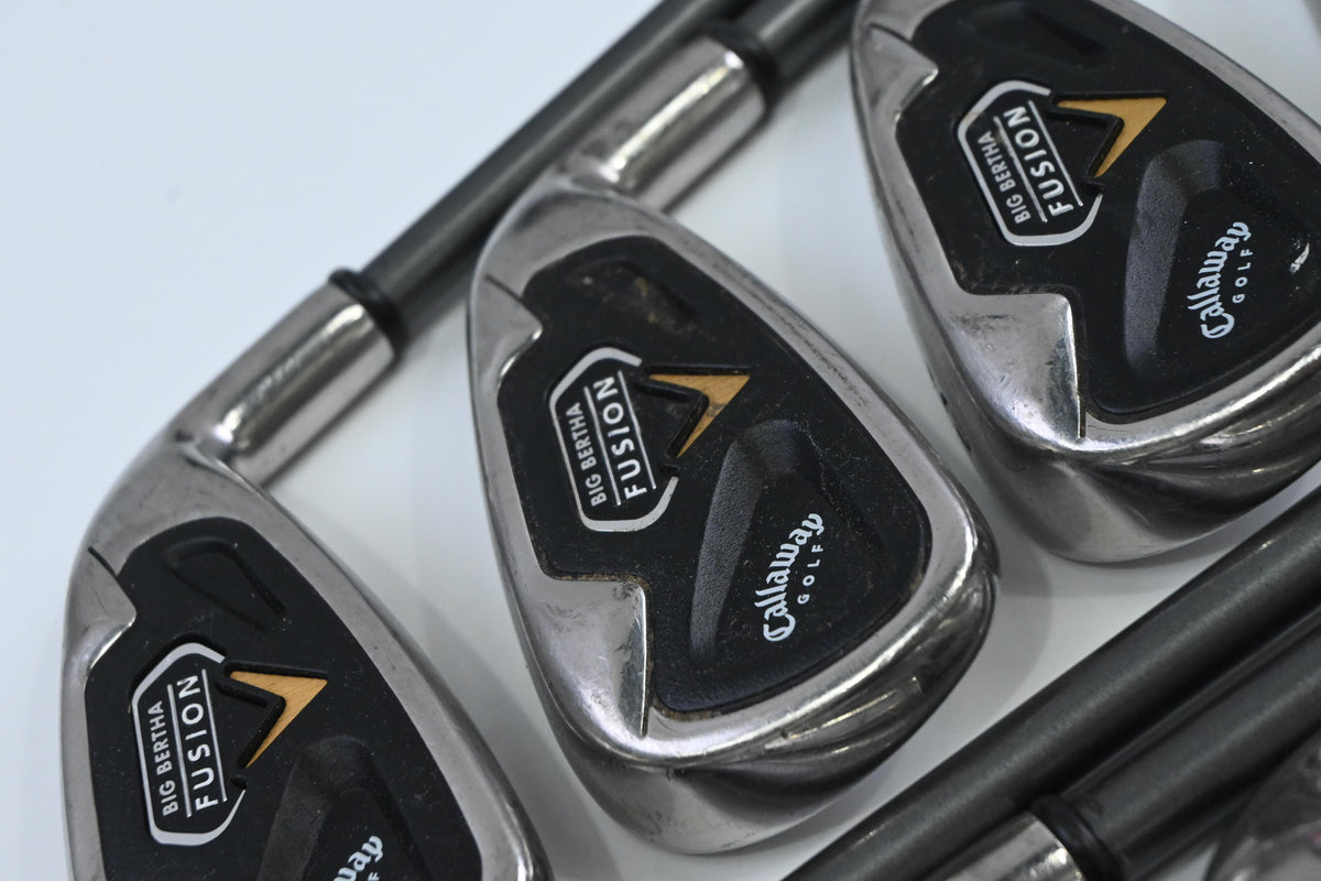 Callaway Big Bertha Fusion Irons / 3-PW+SW / Firm Flex Callaway RCH 75 Shafts