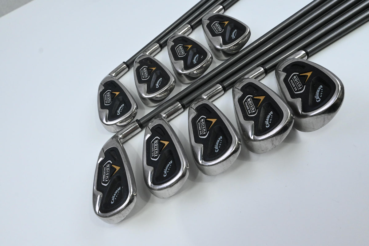 Callaway Big Bertha Fusion Irons / 3-PW+SW / Firm Flex Callaway RCH 75 Shafts