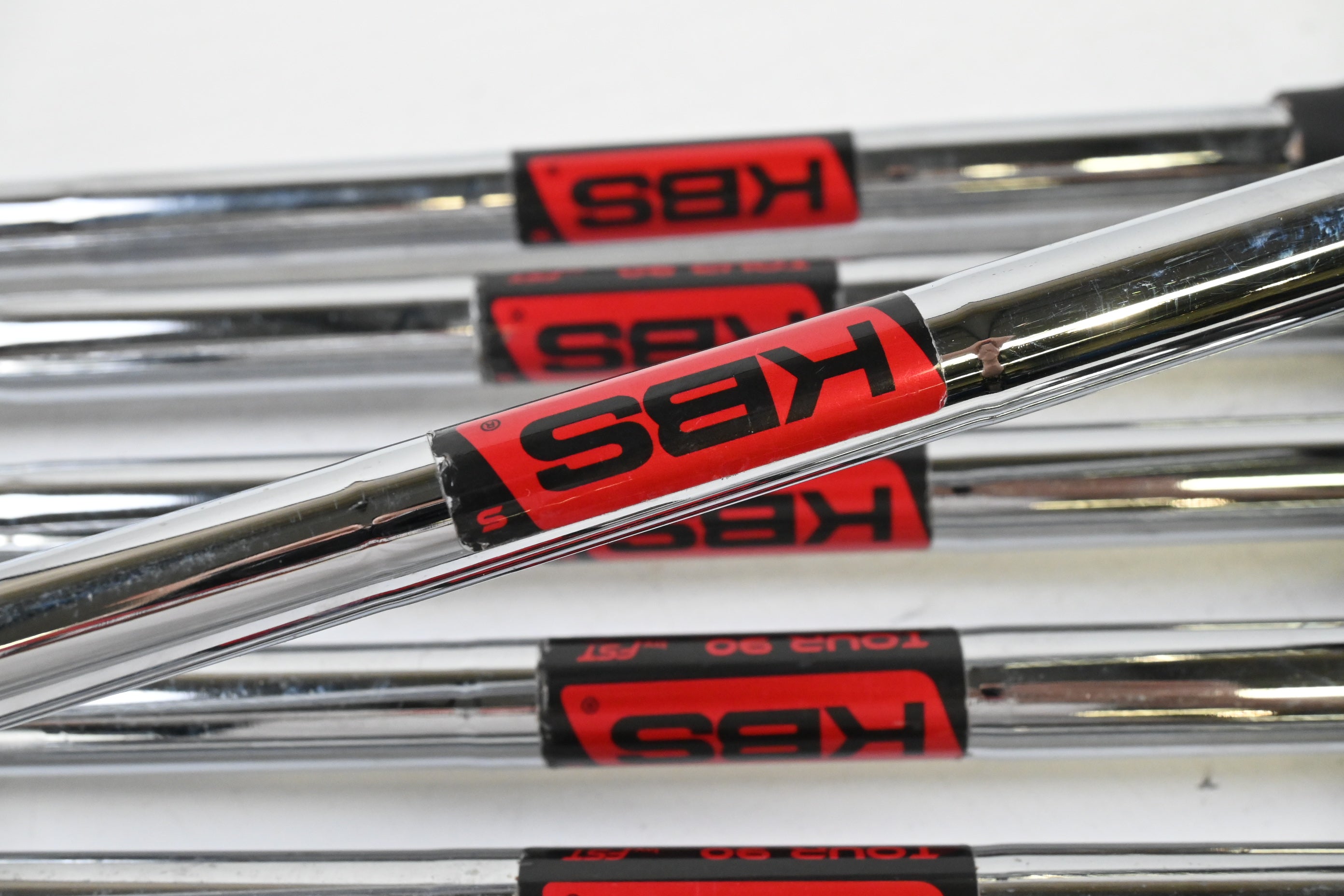 Ping i500 Irons / 4-PW / Orange Dot / Stiff Flex KBS Tour 90 Shafts
