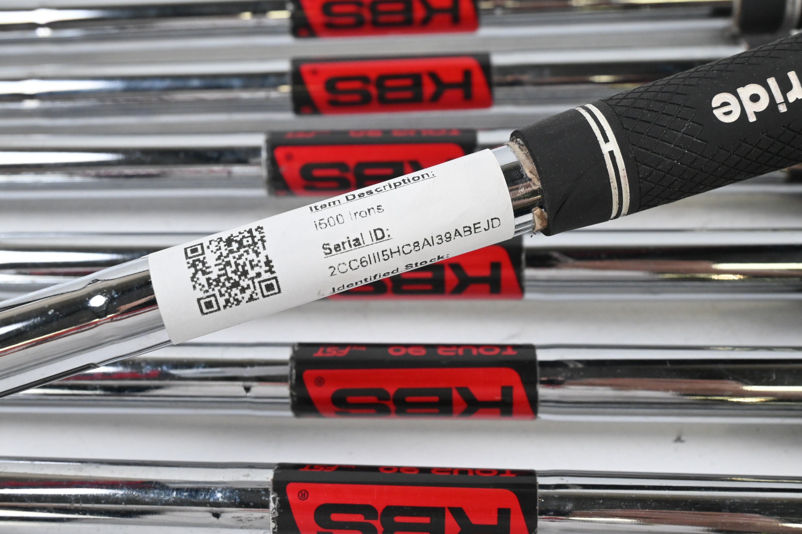 Ping i500 Irons / 4-PW / Orange Dot / Stiff Flex KBS Tour 90 Shafts