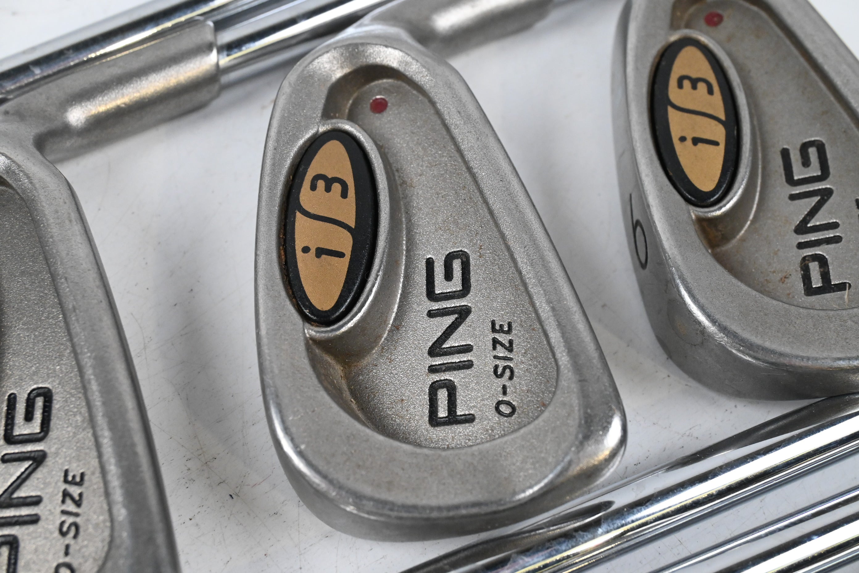Ping i3 O-Size Irons / 3-PW+SW / Maroon Dot / Stiff Flex Cushin JZ Shafts