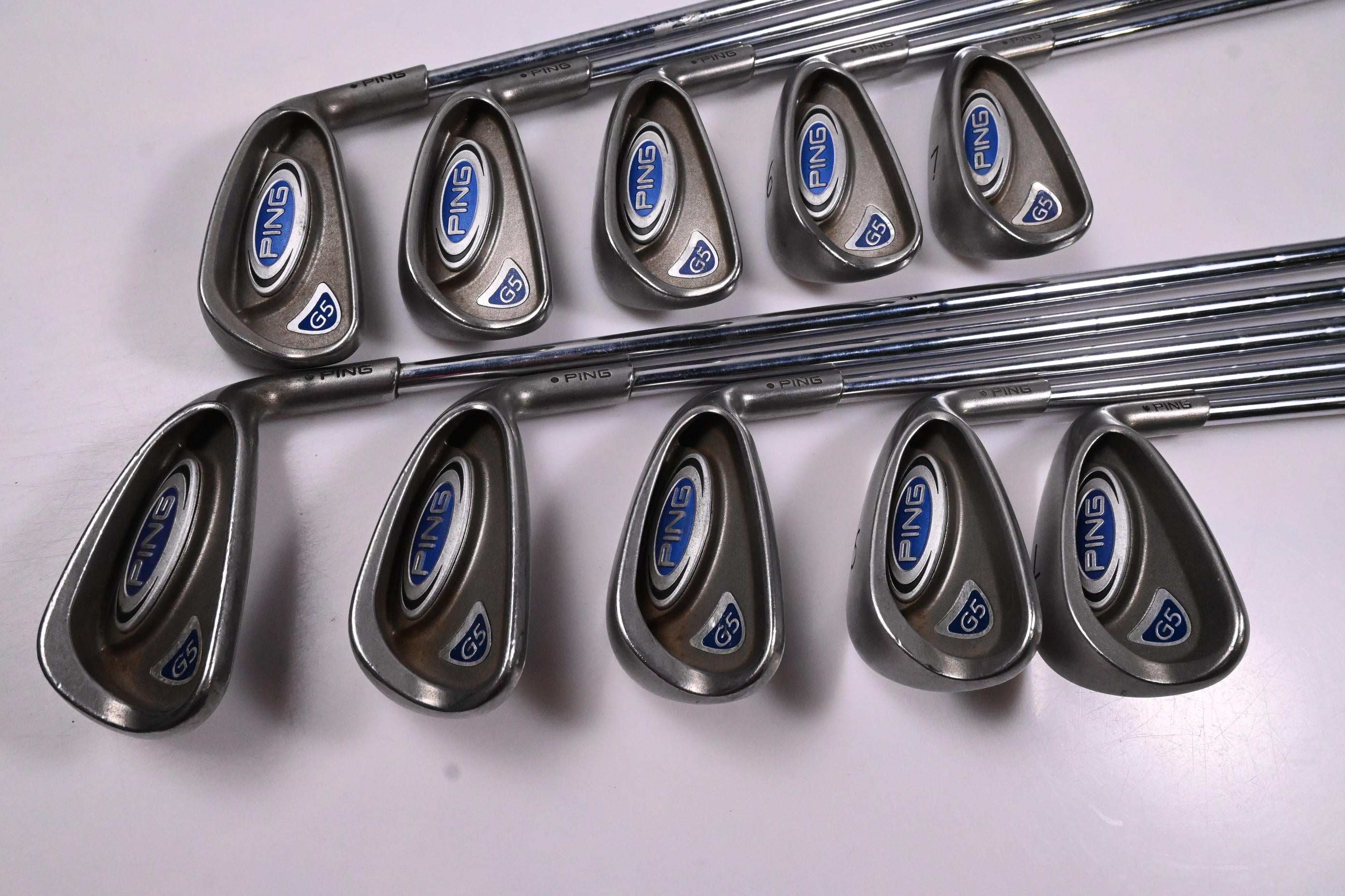 Ping G5 Irons / 3-PW+SW+LW / Black Dot / Stiff Flex Steel Shafts
