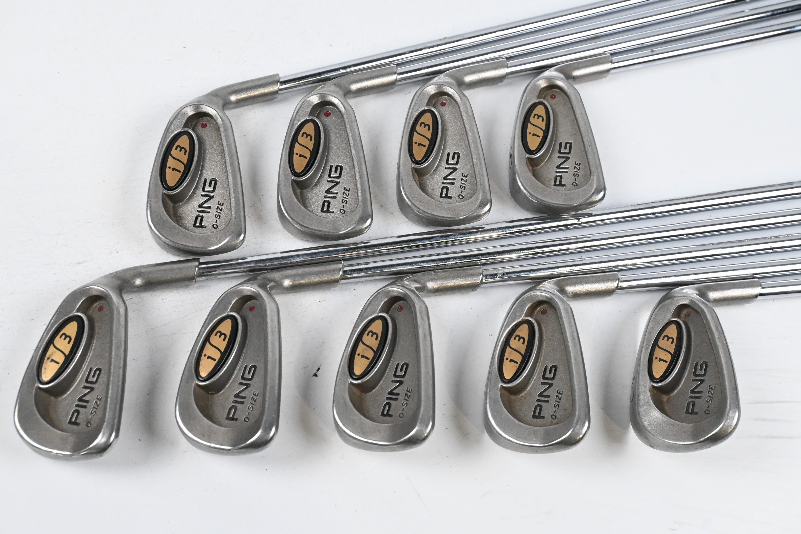 Ping i3 O-Size Irons / 3-PW+SW / Maroon Dot / Stiff Flex Cushin JZ Shafts