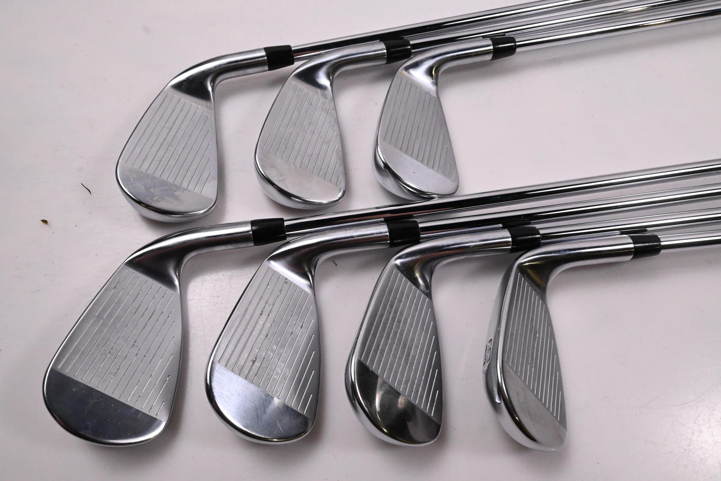Left Hand Titleist T300 2021 Irons / 5-PW+48° / Regular Flex AMT Red R300 Shafts