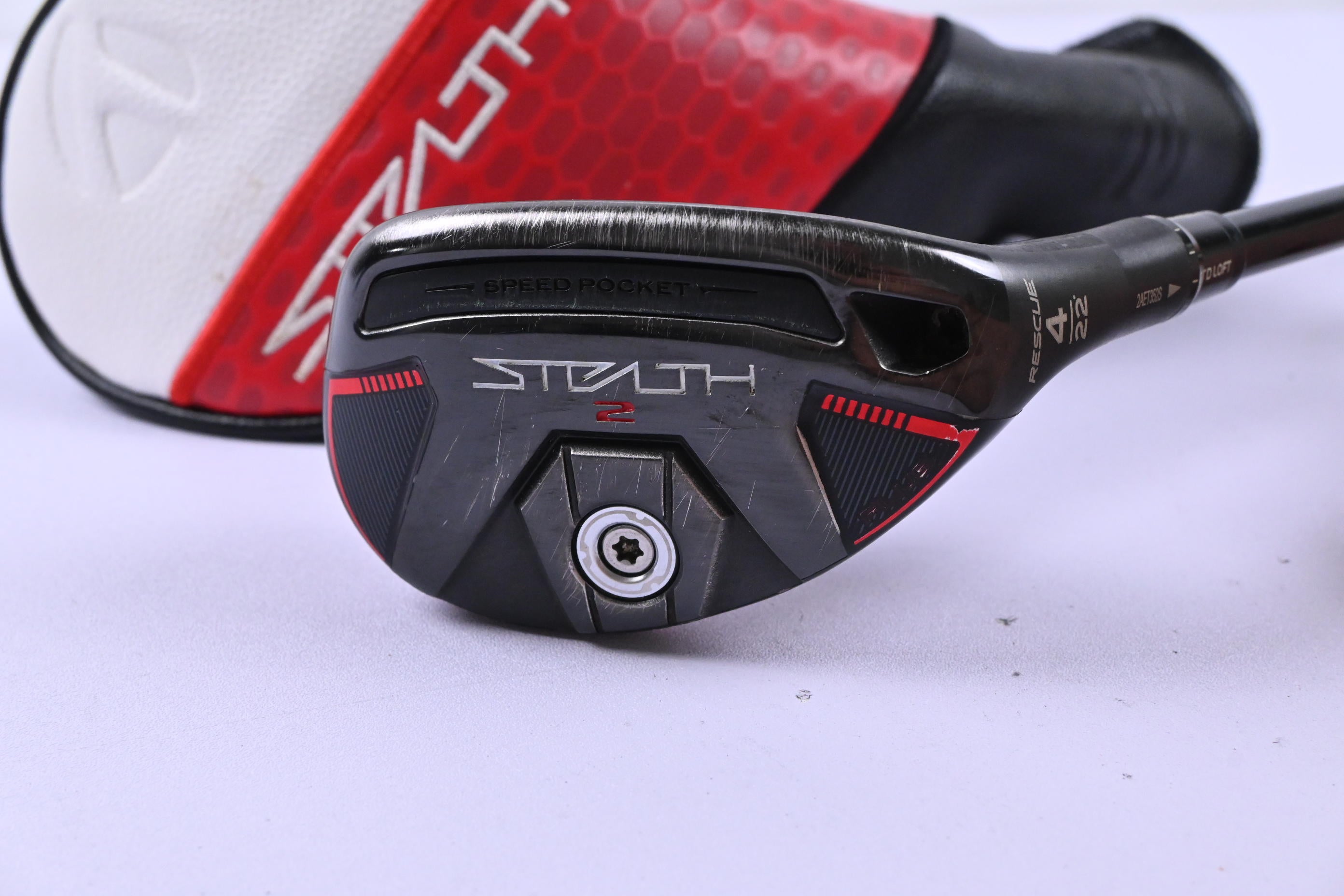 Taylormade Stealth 2 Plus #4 Hybrid / 22 Degree / Stiff Flex Kai'li Red 85 Shaft