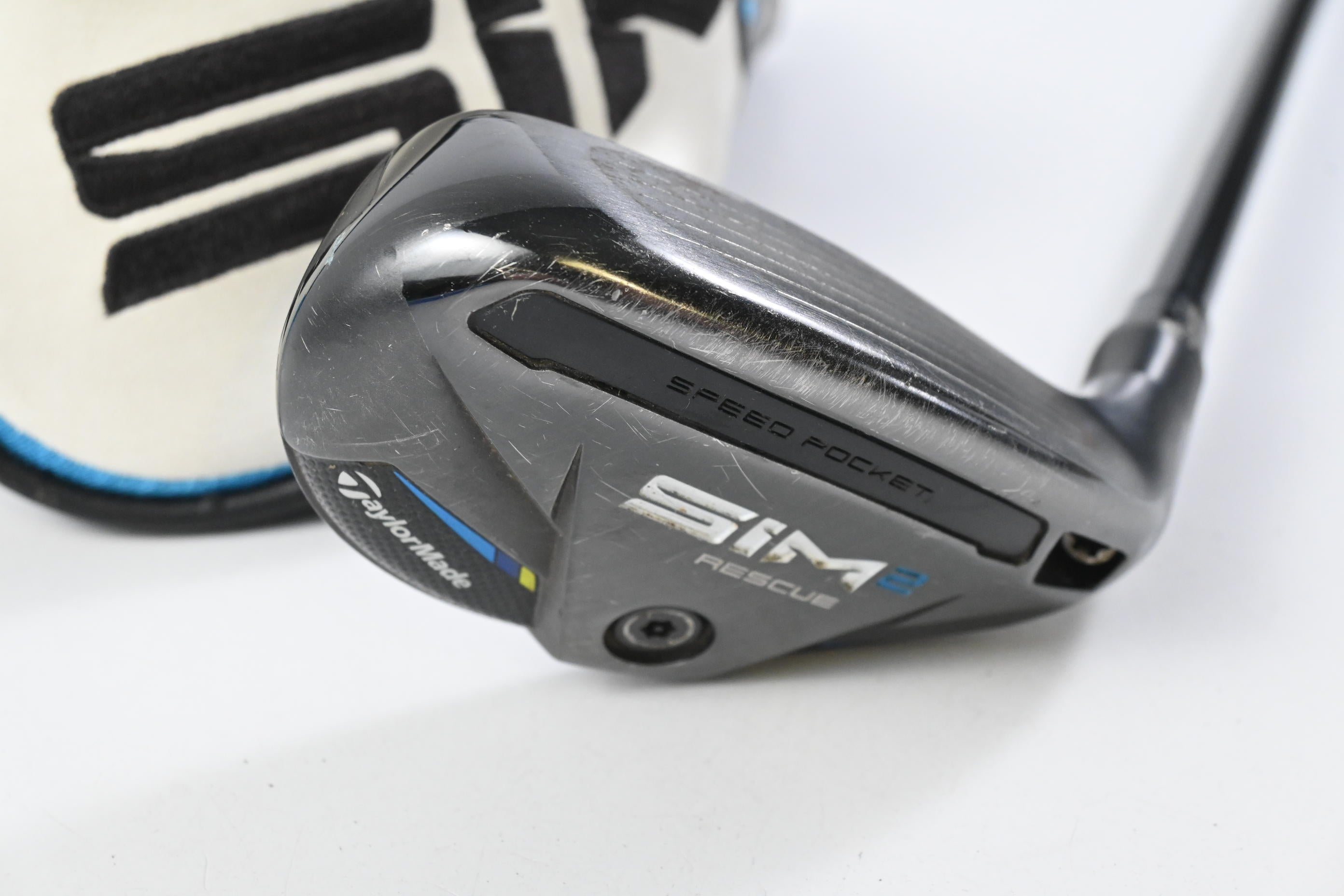 Taylormade SIM2 #3 Hybrid / 19.5 Degree / Stiff Flex Tensei AV Blue RAW 80 Shaft