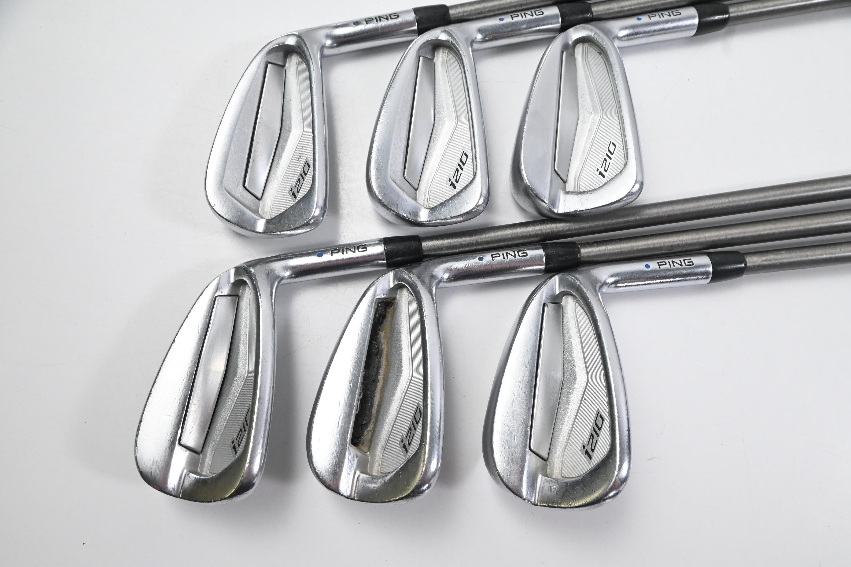 Ping i210 Irons / 5-PW / Blue Dot / Regular Flex Aerotech SteelFiber I70 CW