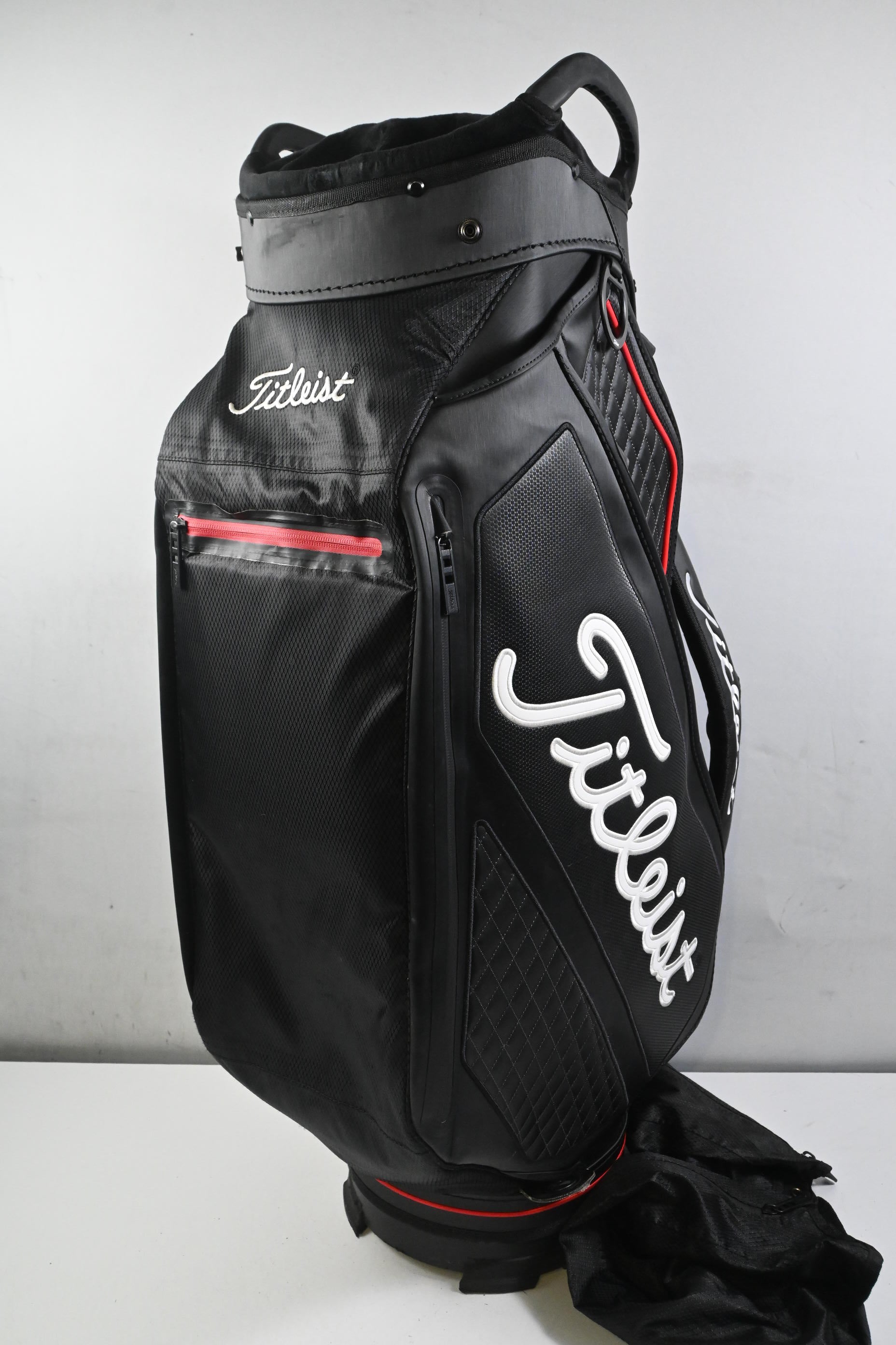 Titleist StaDry Cart Bag / 15-Way Divider / Black, White & Red