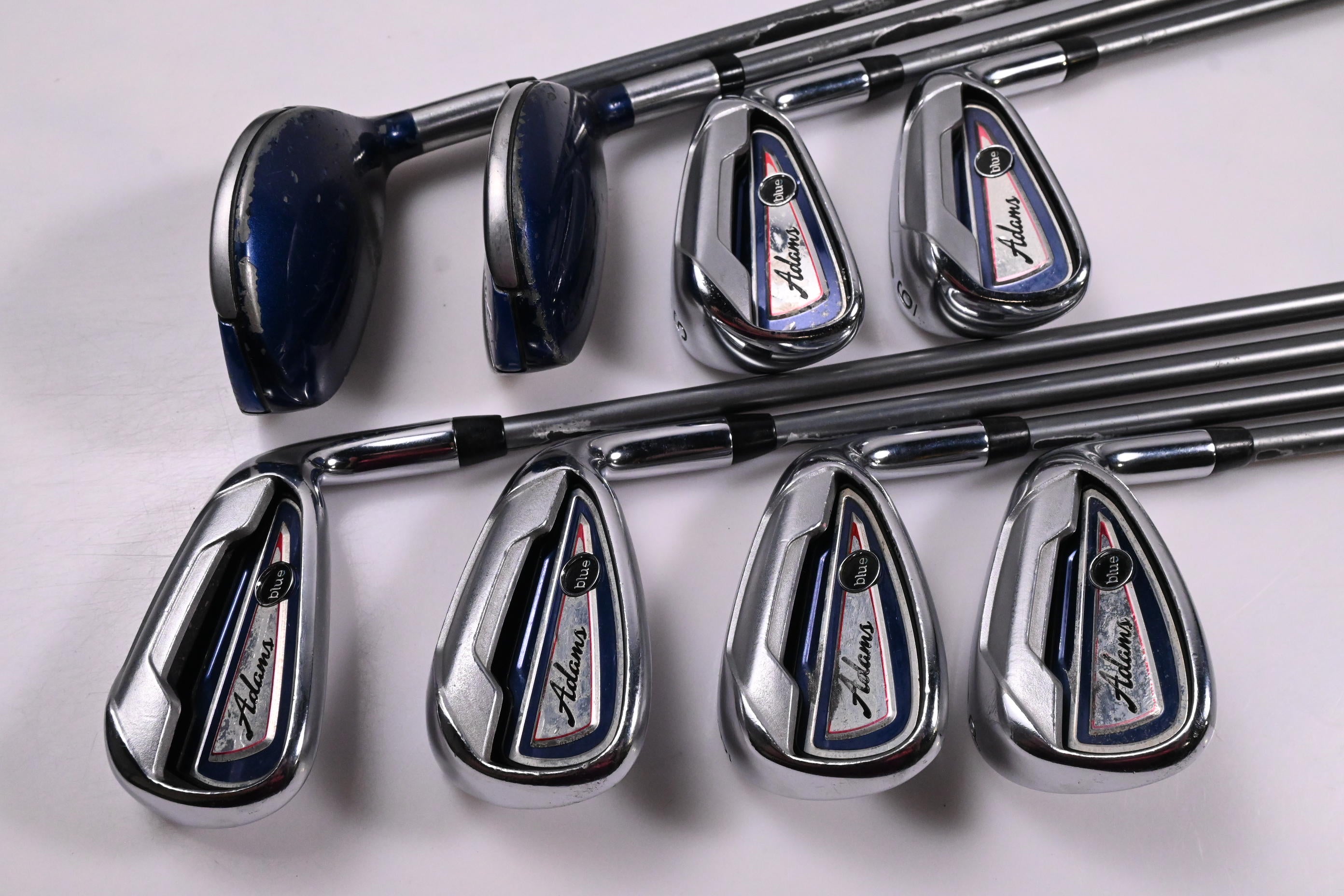 Adams Blue Hybrid Combo Irons / 3H+4H+5-PW / Lite Flex Aldila Blue 55 Shafts