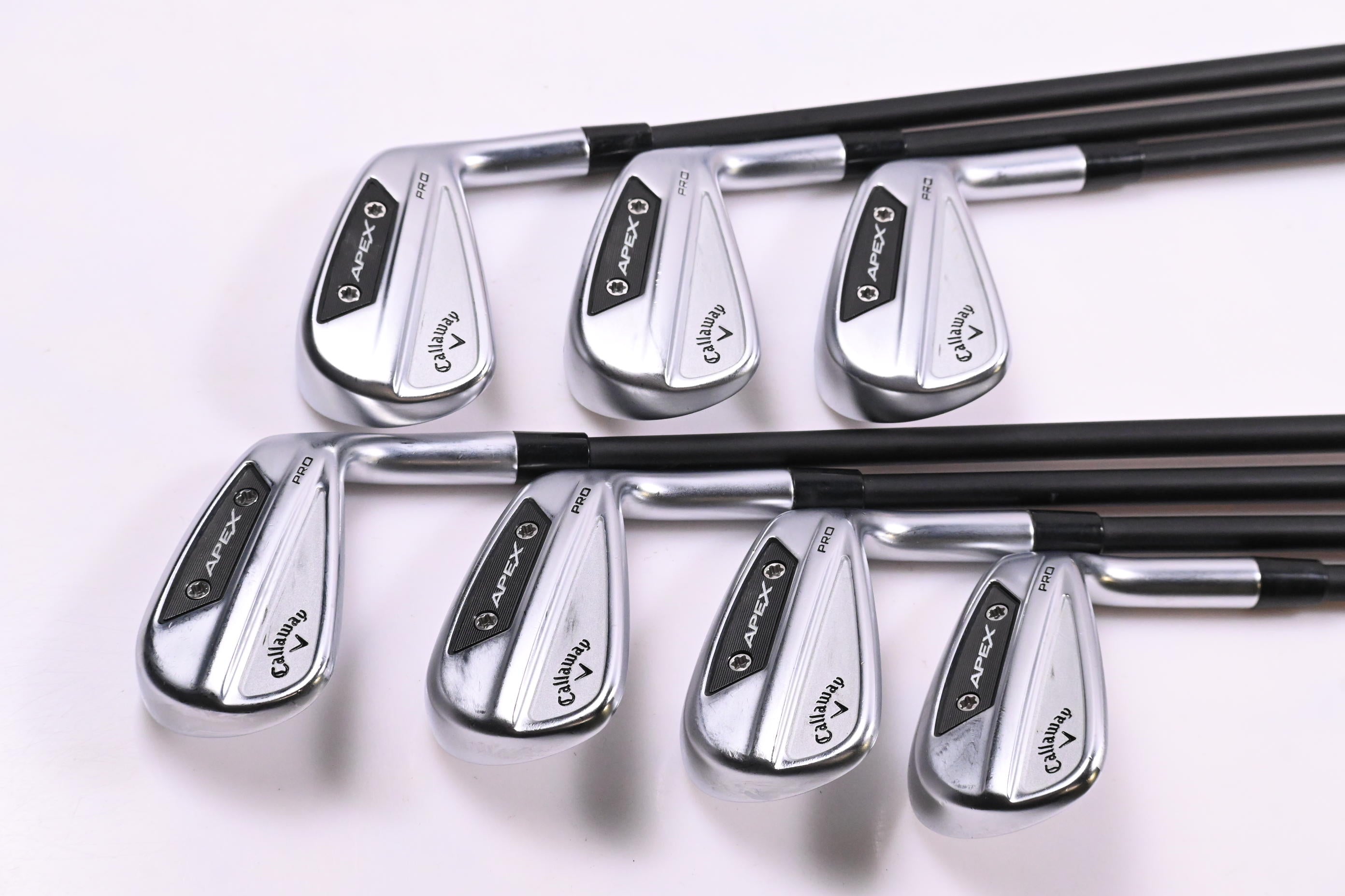 Callaway Apex Pro 24 Irons / 5-PW+GW / Stiff Flex Aldila NV White 85 Shafts