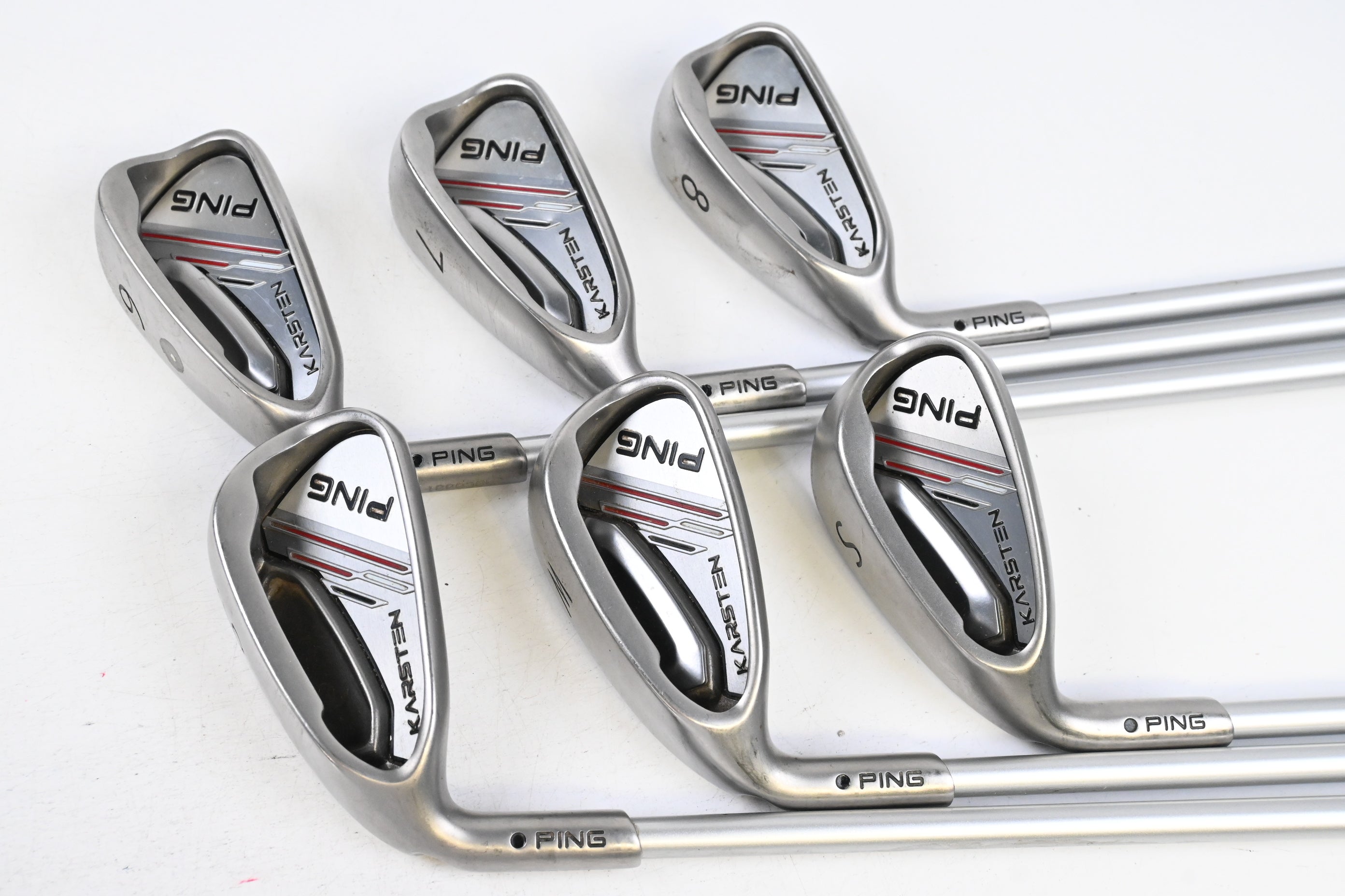Left Hand Ping Karsten 2014 Irons / 6-PW+SW / Black Dot / Regular Flex Ping KS