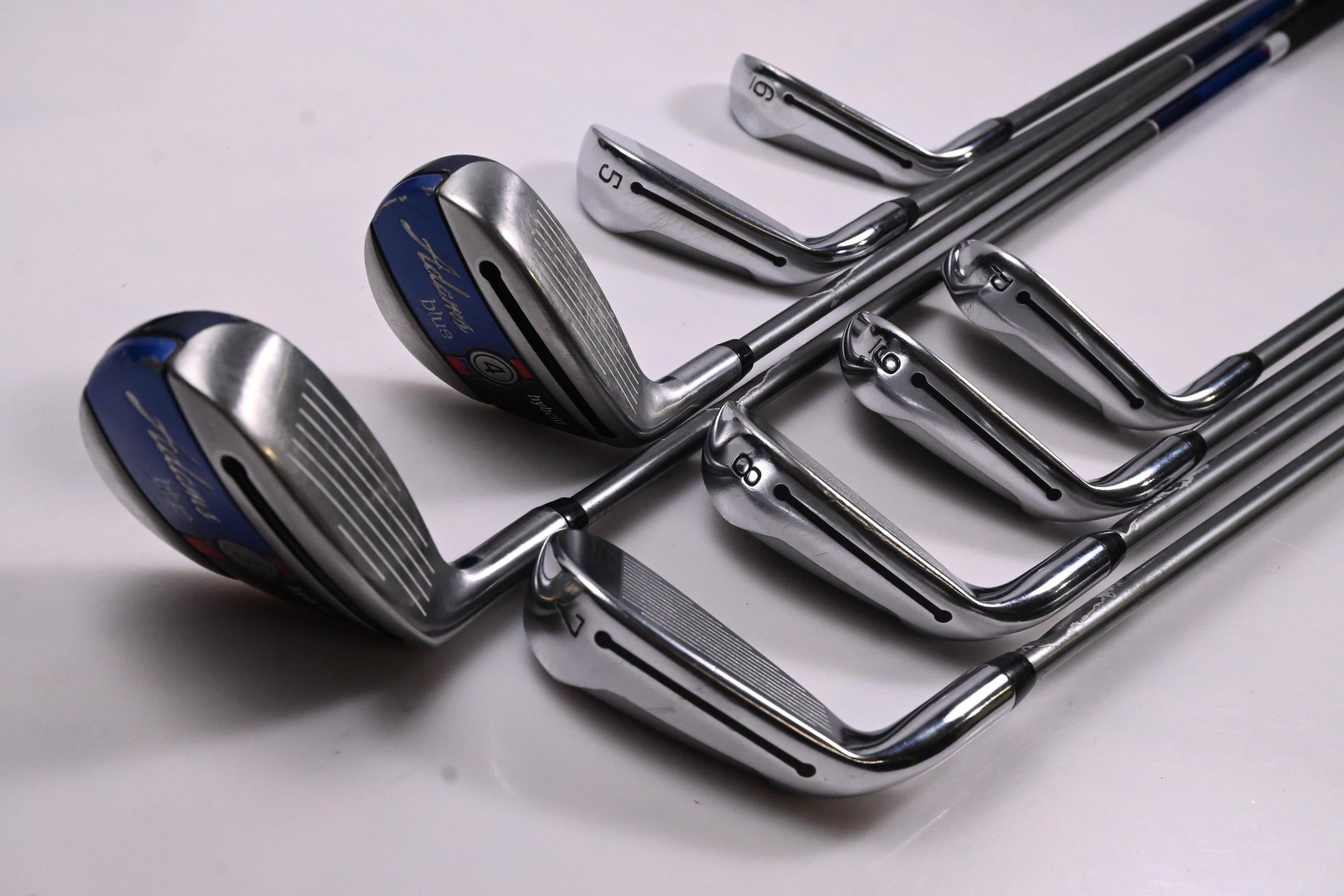 Adams Blue Hybrid Combo Irons / 3H+4H+5-PW / Lite Flex Aldila Blue 55 Shafts