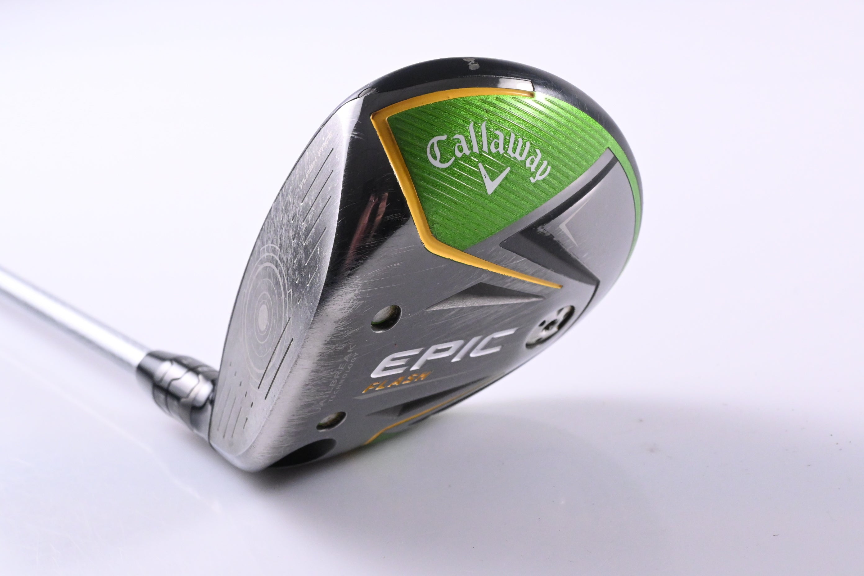 Left Hand Callaway Epic Flash #3 Wood / 15 Degree / Senior Flex Evenflow Green