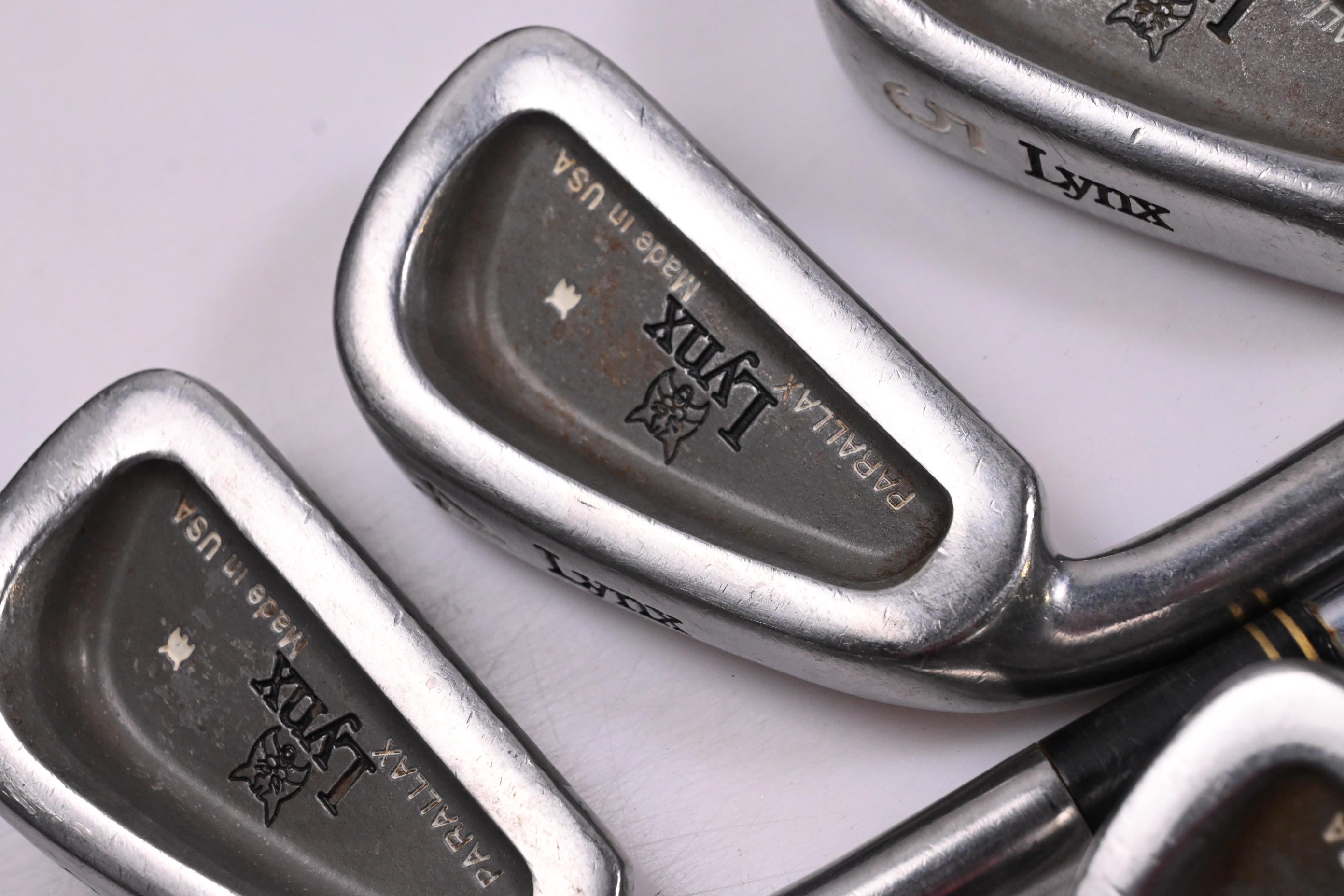 Left Hand Lynx Parallax Tour Irons / 3-PW+SW / Stiff Flex Dynamic Gold Shafts