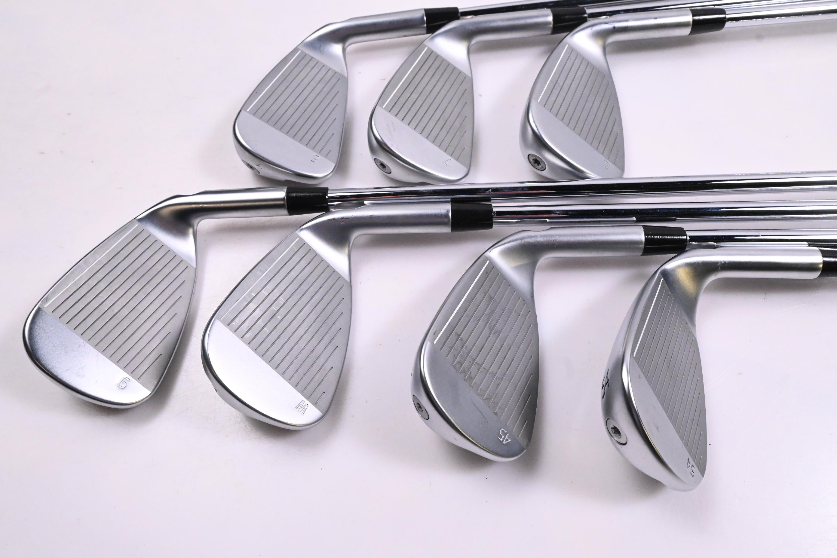 Left Hand Ping G430 Irons / 6-PW+45°+54° / Black Dot / Regular Flex Ping AWT 3.0