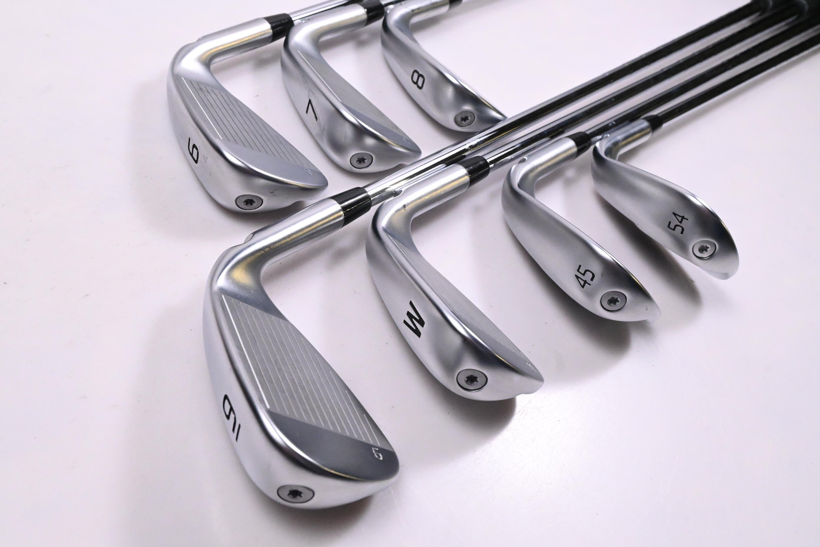 Left Hand Ping G430 Irons / 6-PW+45°+54° / Black Dot / Regular Flex Ping AWT 3.0