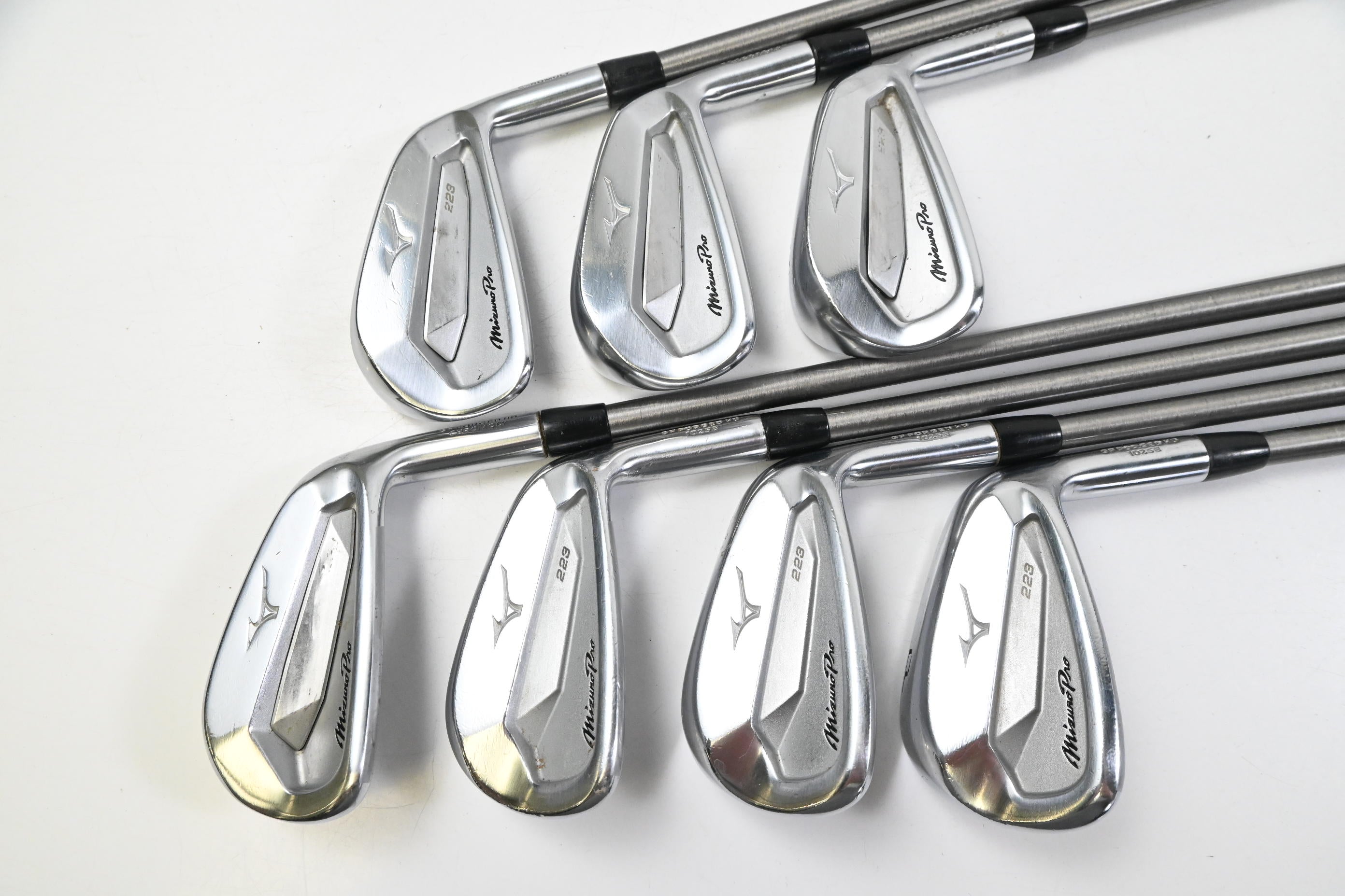 Mizuno Pro 223 Irons / 4-PW / Stiff Flex Areotech Steelfiber i95 Shafts