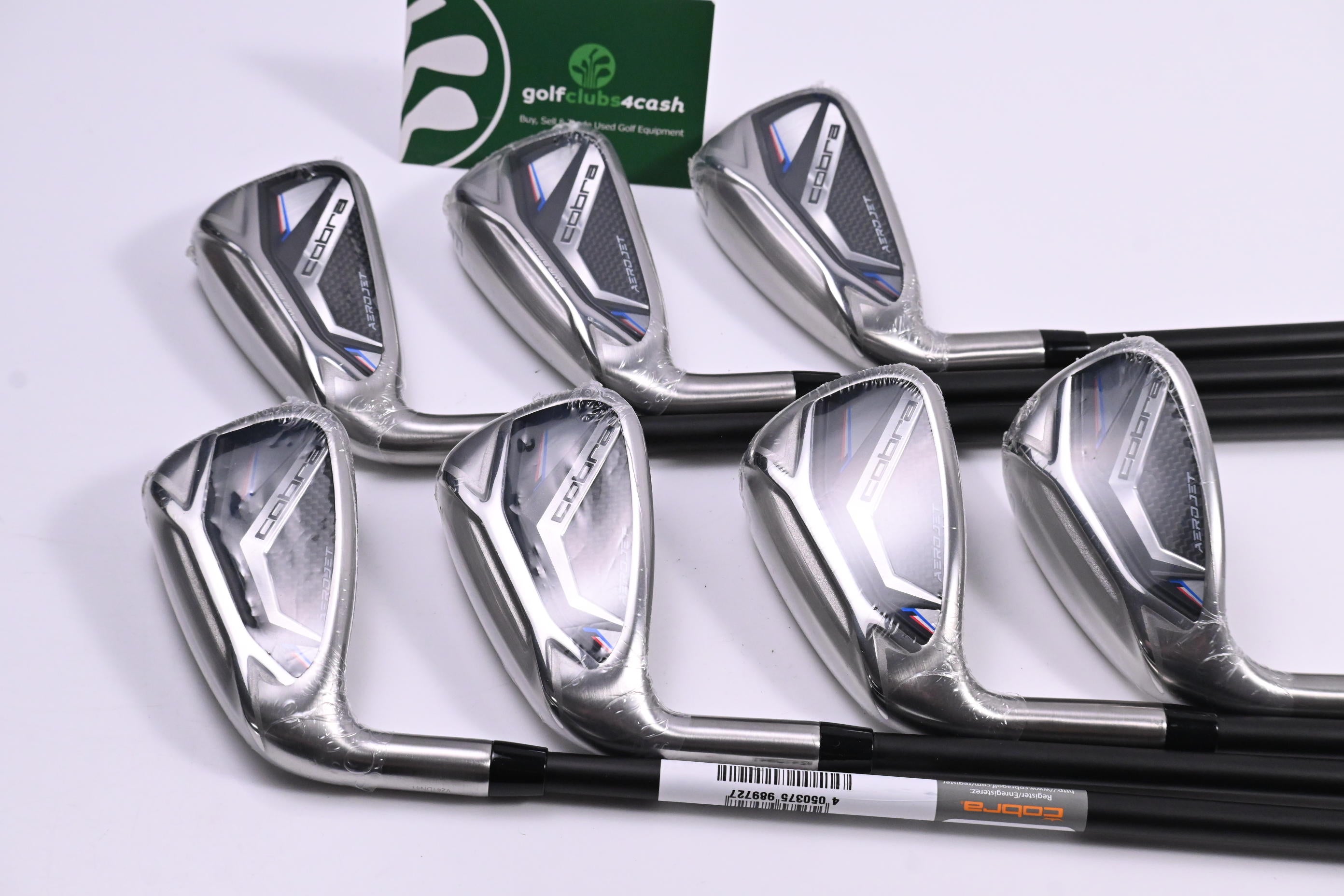 Left Hand Cobra Aerojet Irons / 5-PW+SW / Regular Flex KBS PGI 75 Shafts