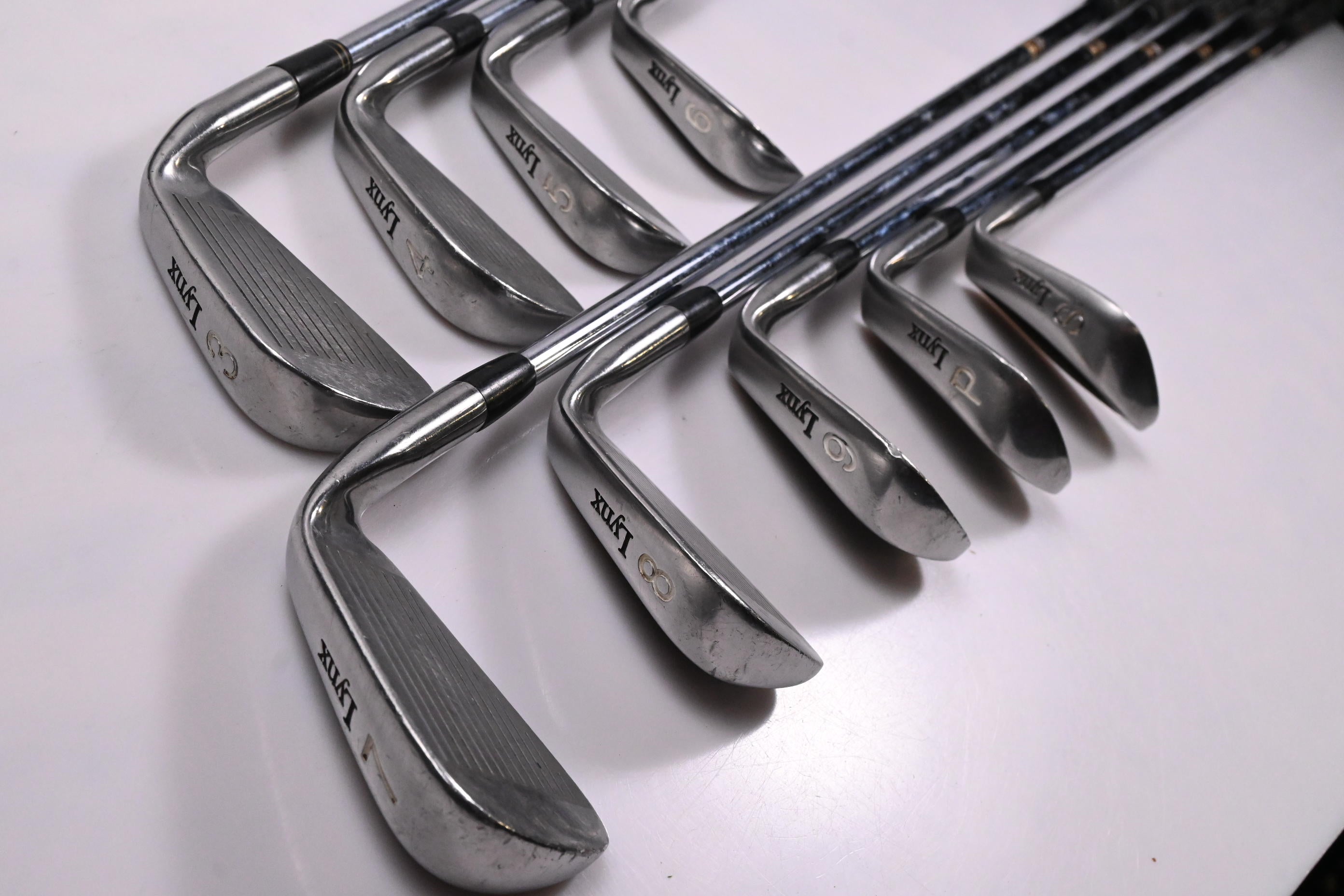 Left Hand Lynx Parallax Tour Irons / 3-PW+SW / Stiff Flex Dynamic Gold Shafts
