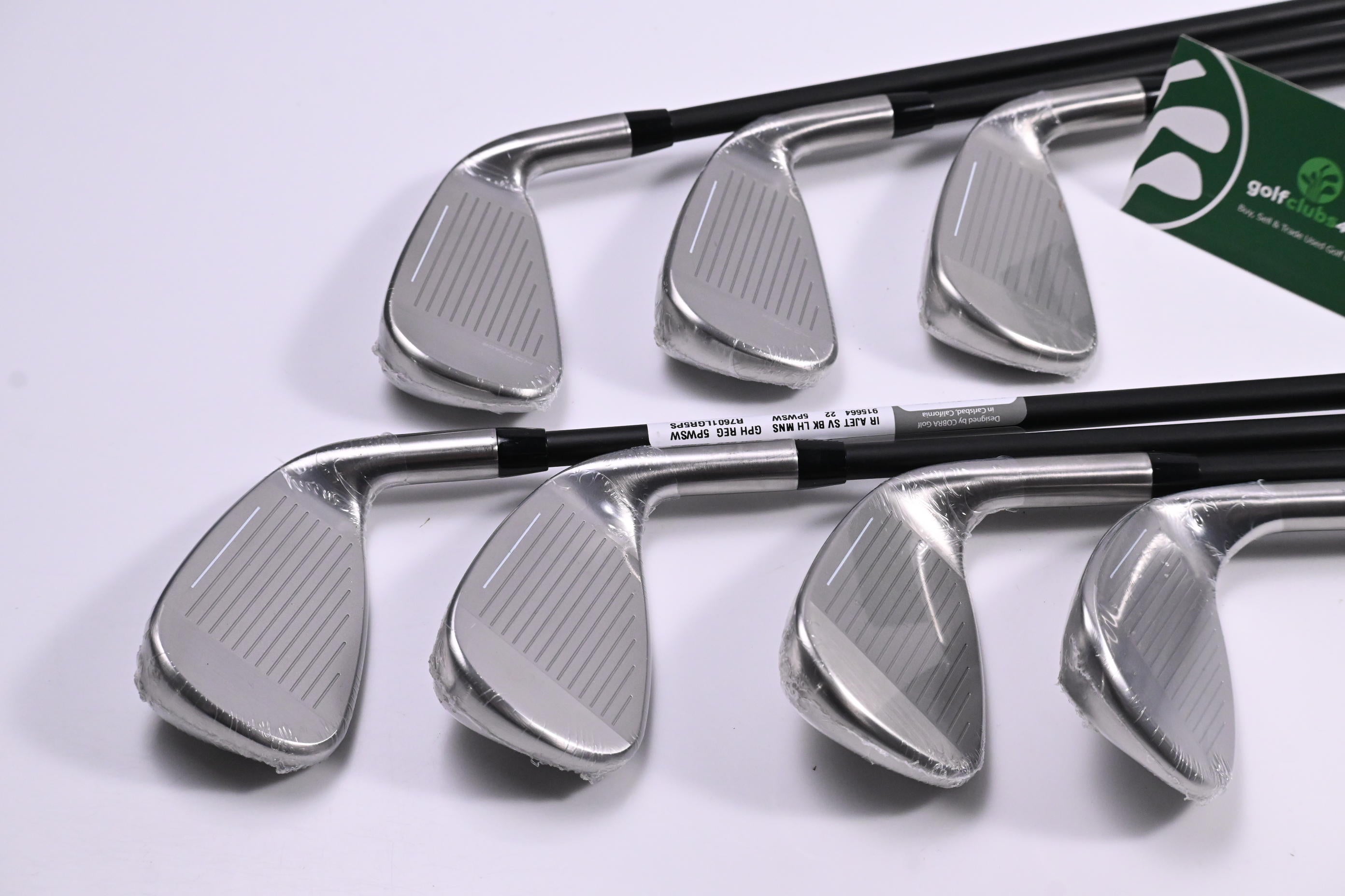 Left Hand Cobra Aerojet Irons / 5-PW+SW / Regular Flex KBS PGI 75 Shafts
