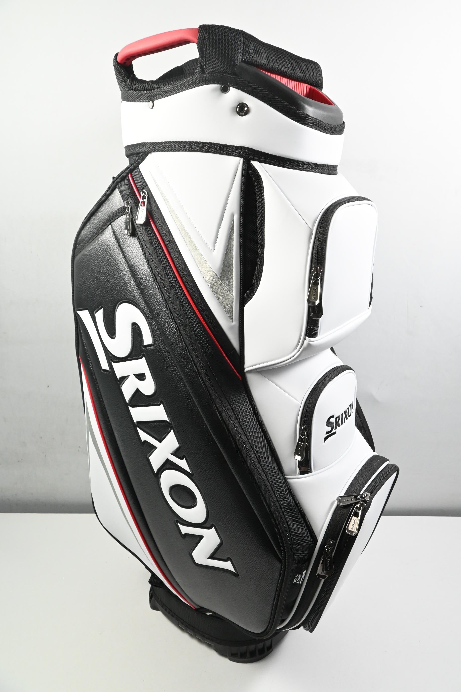 Srixon Cart Bag / 14-Way Divider / White,  Black, Red